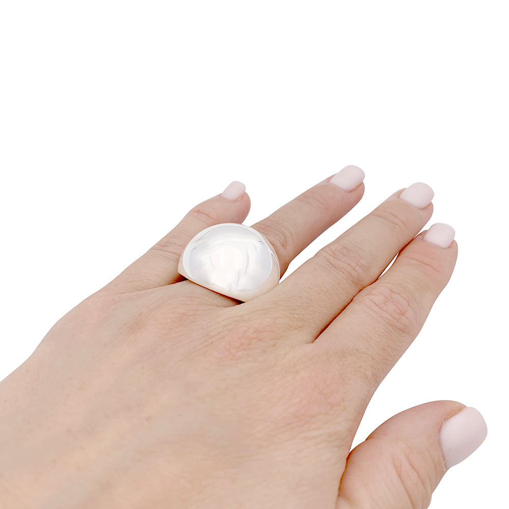 Hermès "Quark" ring in silver.