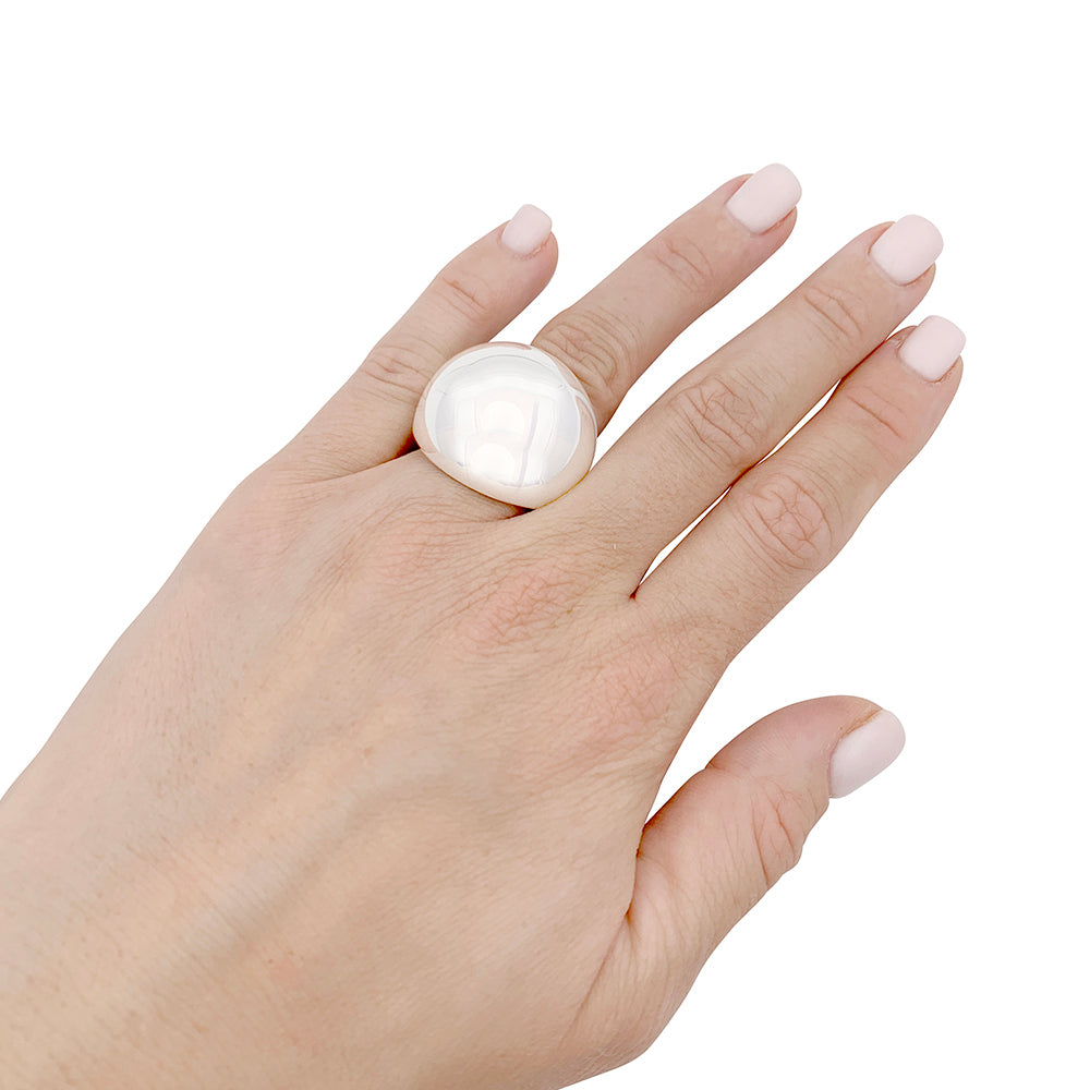 Hermès "Quark" ring in silver.