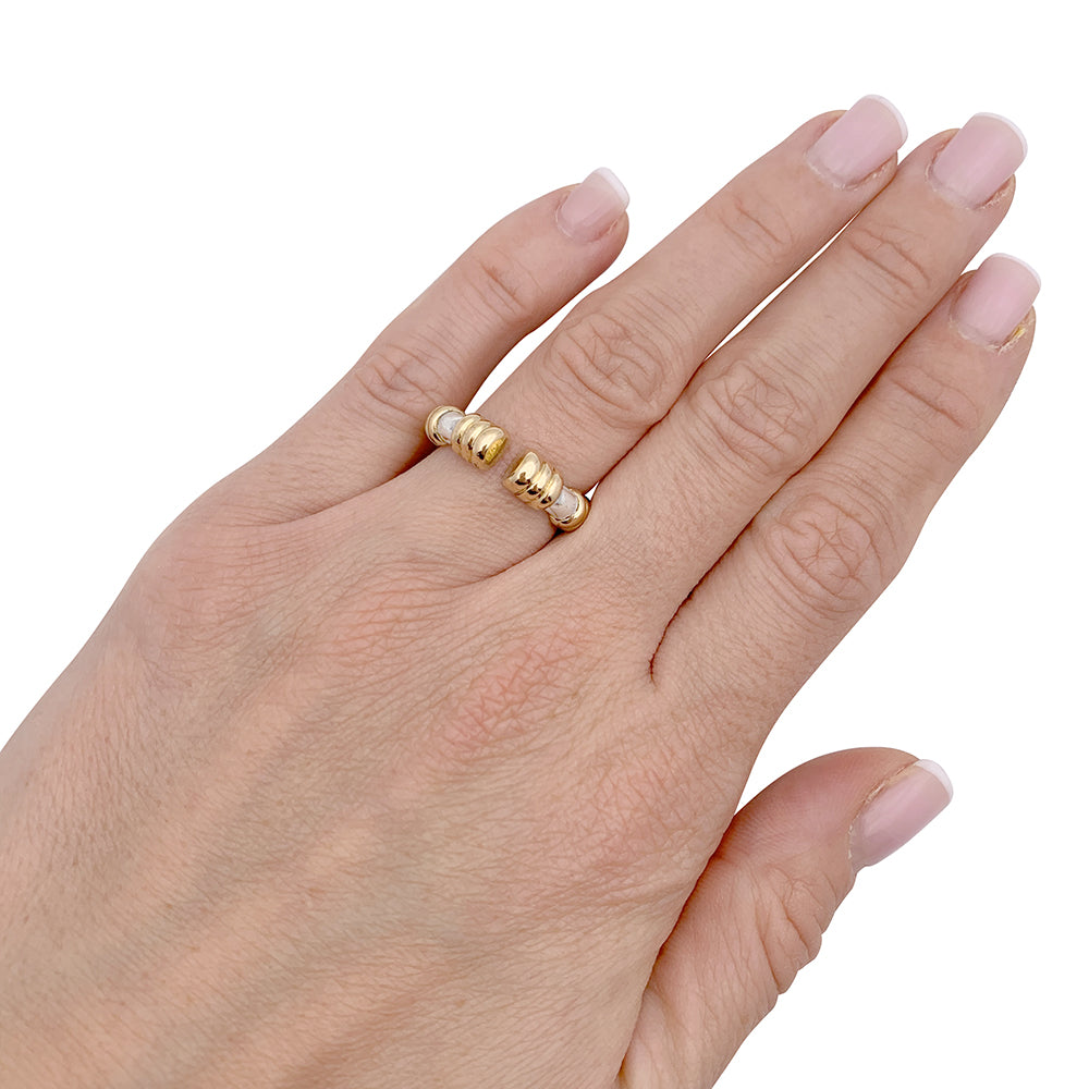 Lalaounis ring in silver and yellow gold