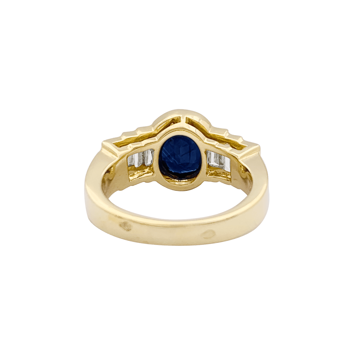 Bague Mellerio en or jaune saphir et diamants. - Maison Eloe