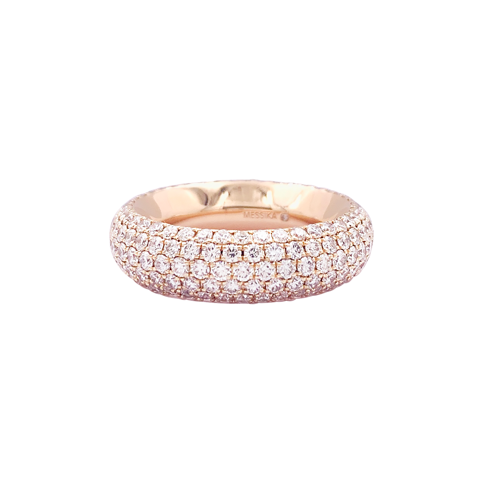 Bague Messika "Divine Enigma" or rose, diamants.