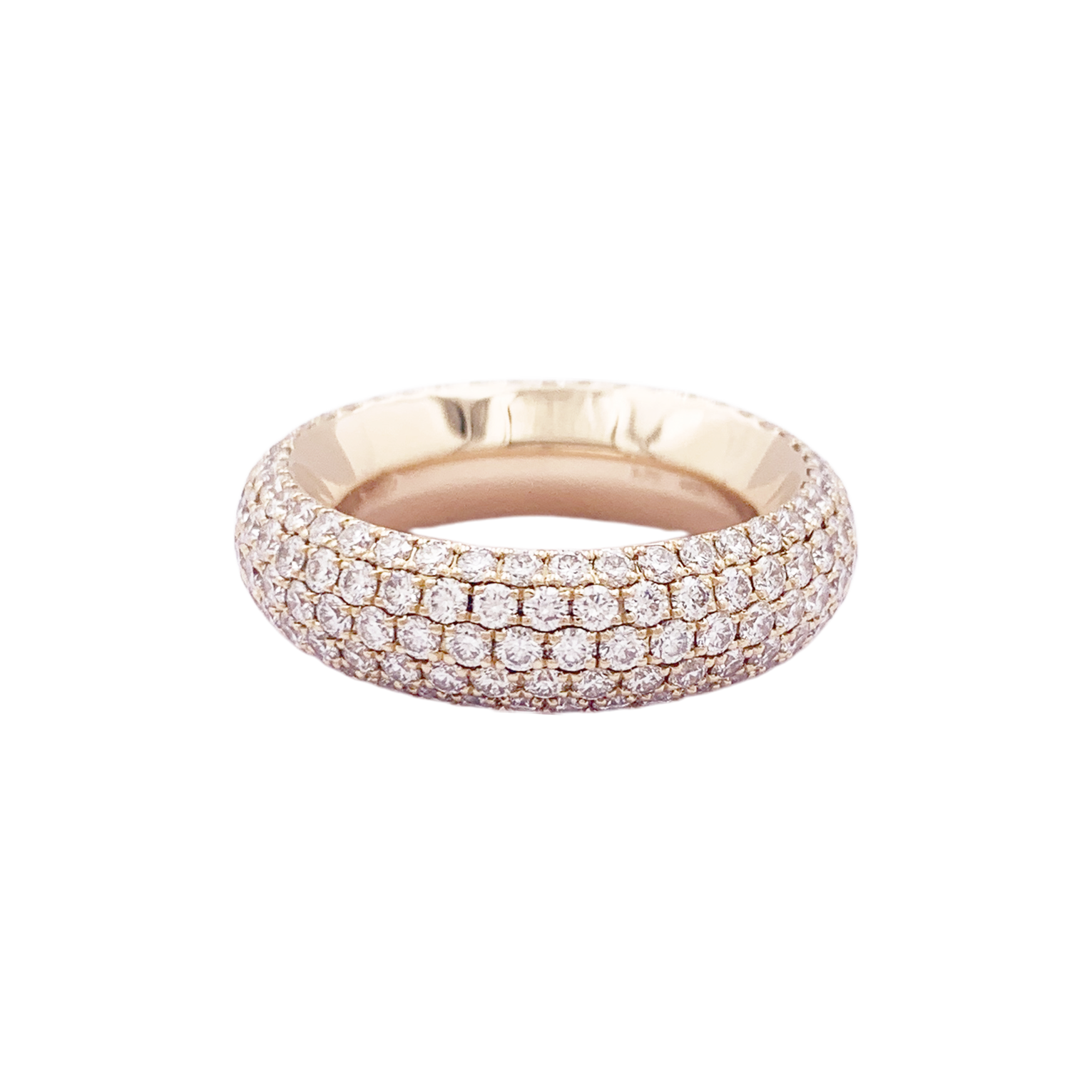 Bague Messika "Divine Enigma" or rose, diamants.