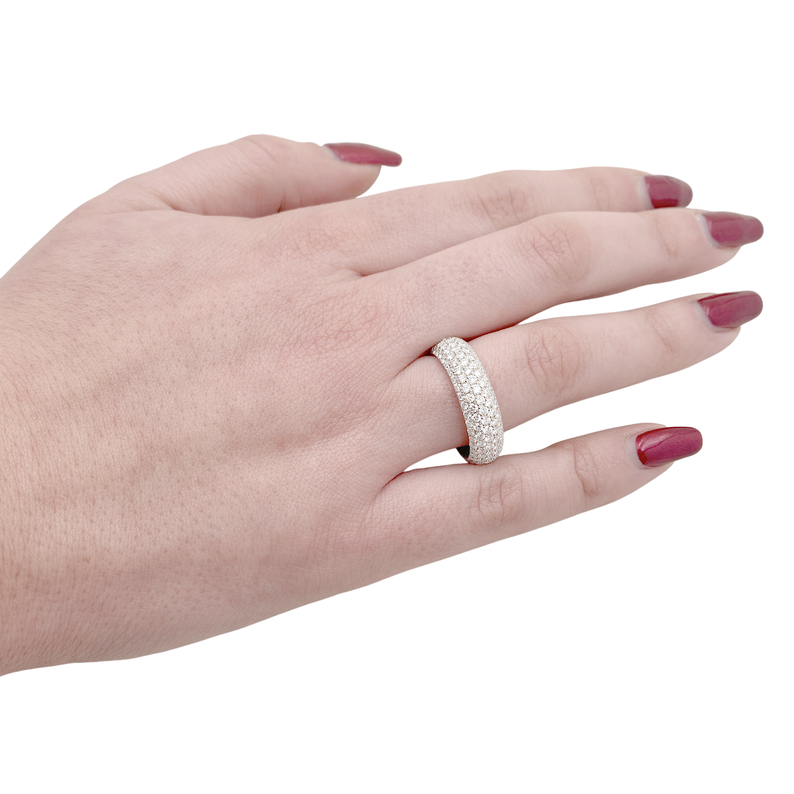 Messika "Divine Enigma" ring in pink gold and diamonds.