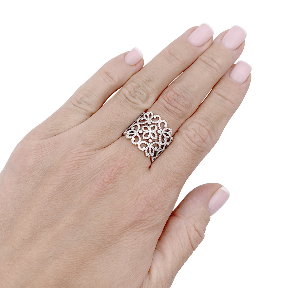 Bague Messika, "Eden", or blanc, diamants.
