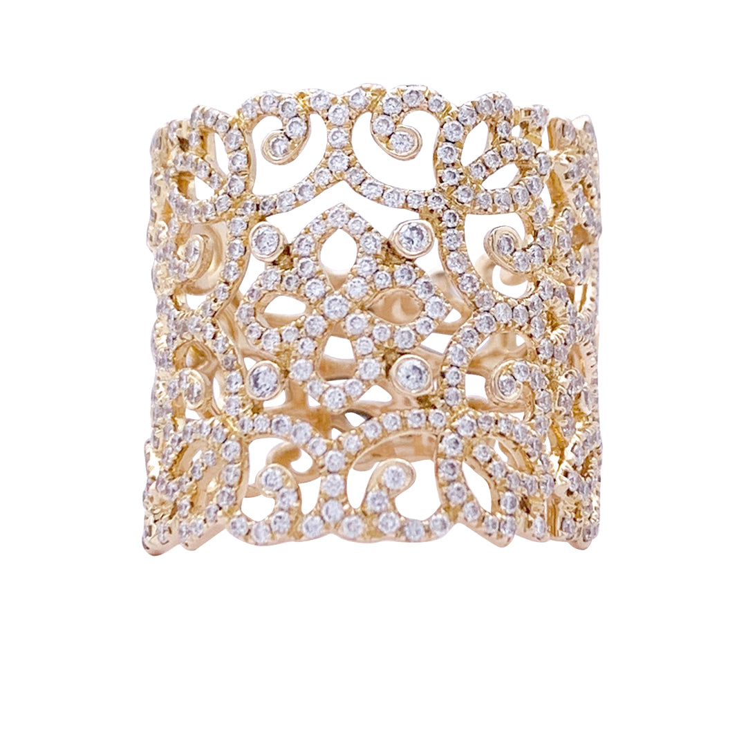Bague Messika, "Eden" or rose et diamants.