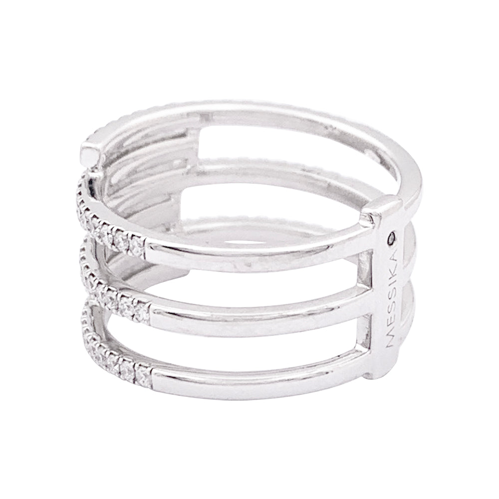 Messika "Gatsby" ring, white gold, diamonds.