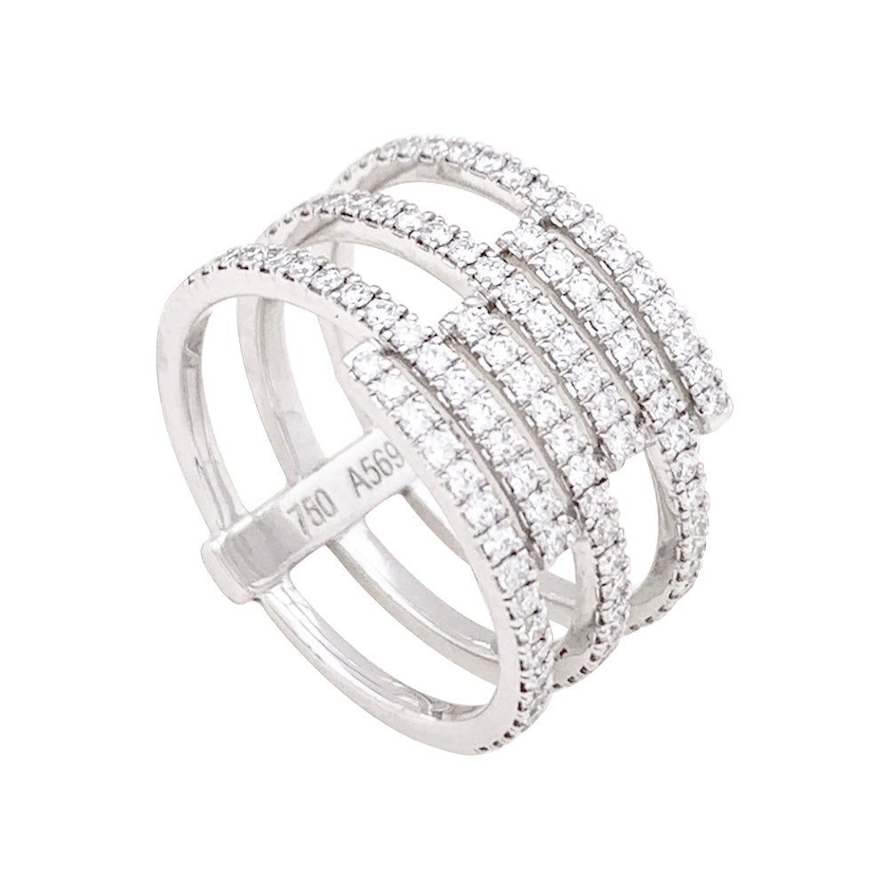 Messika "Gatsby" ring, white gold, diamonds.