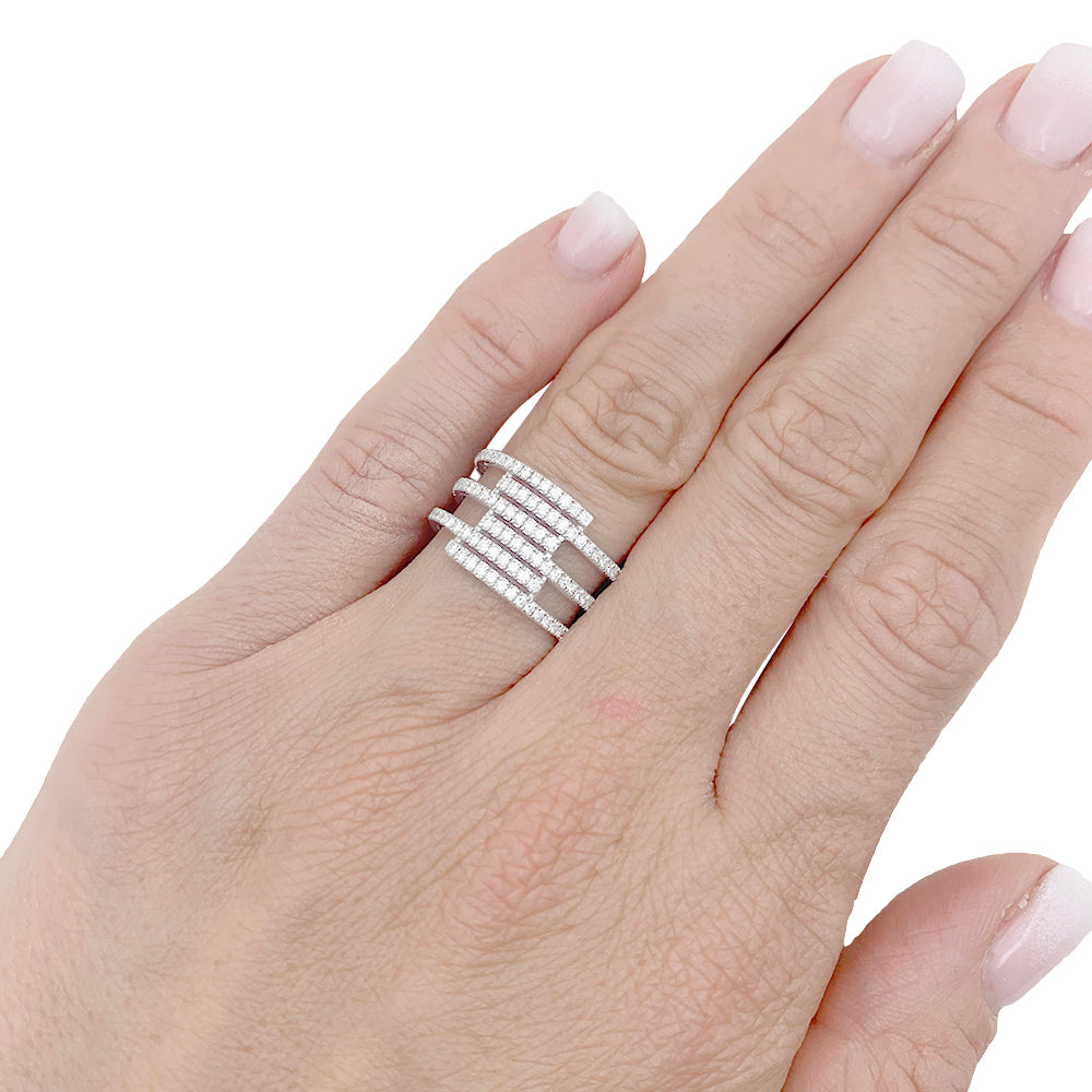 Messika "Gatsby" ring, white gold, diamonds.