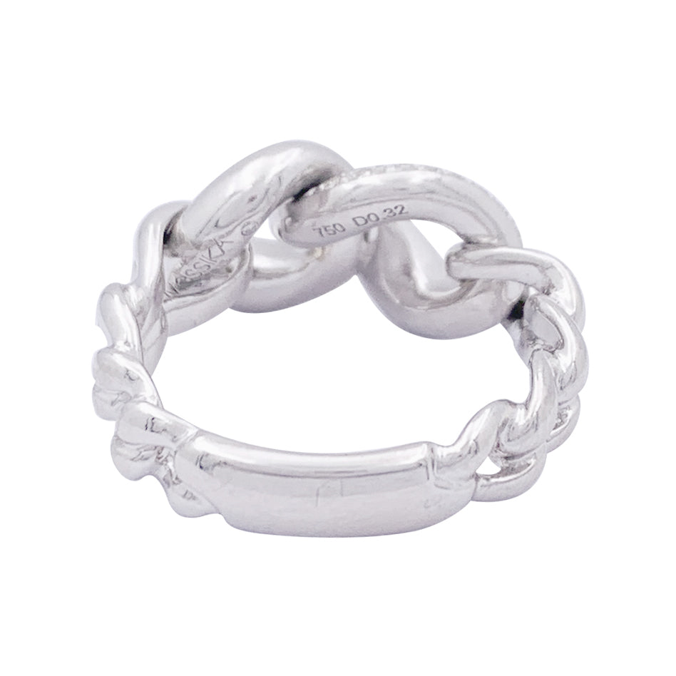 Messika ring, "Gourmette", white gold, diamonds.