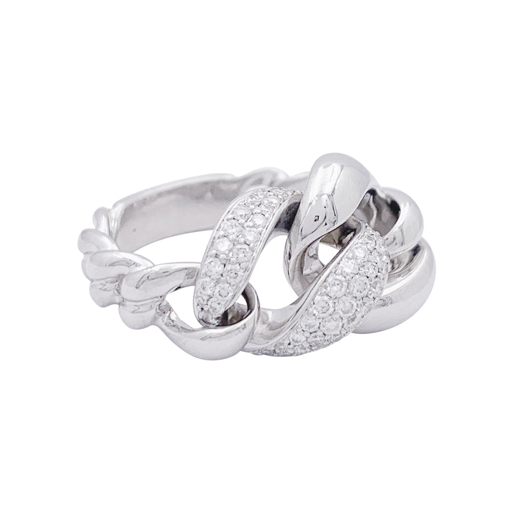 Messika ring, "Gourmette", white gold, diamonds.