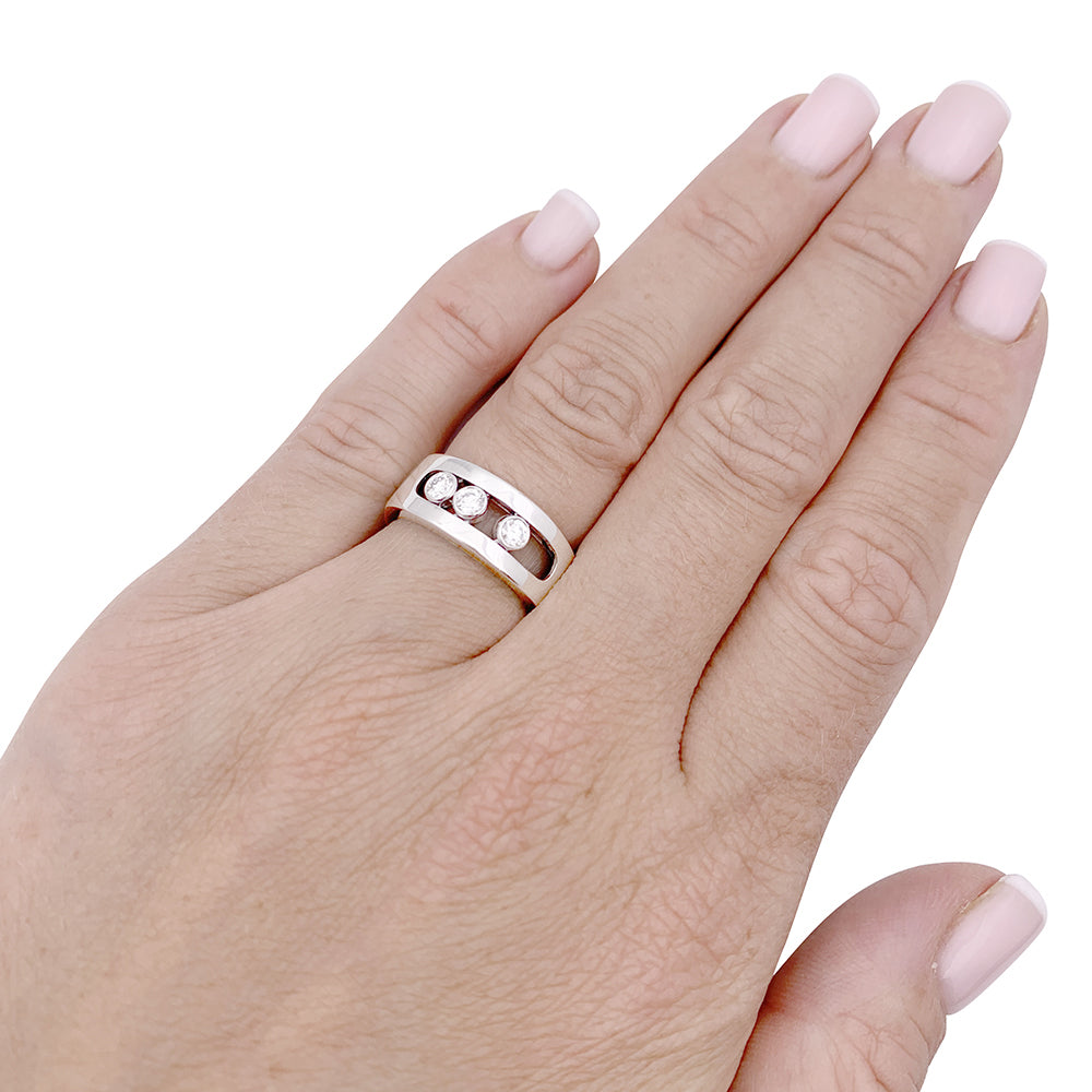 Messika ring, "Move Joaillerie PM", white gold, diamonds.