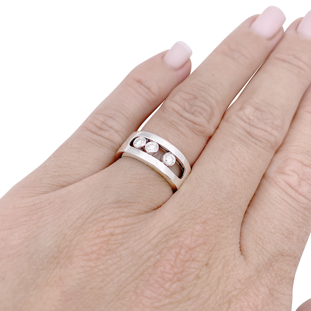 Messika ring, "Move Joaillerie PM", white gold, diamonds.