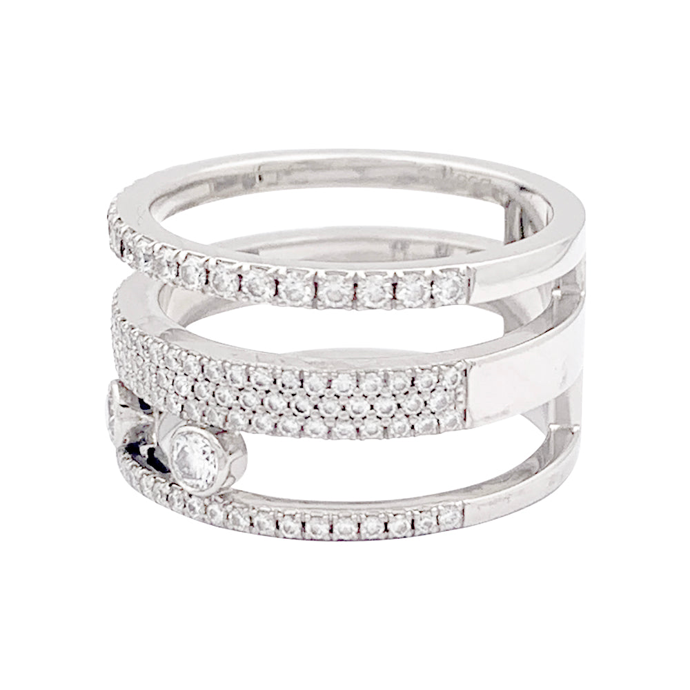 Messika "Move Romane" ring in white gold and diamonds.