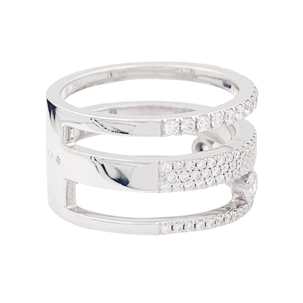 Messika "Move Romane" ring in white gold and diamonds.