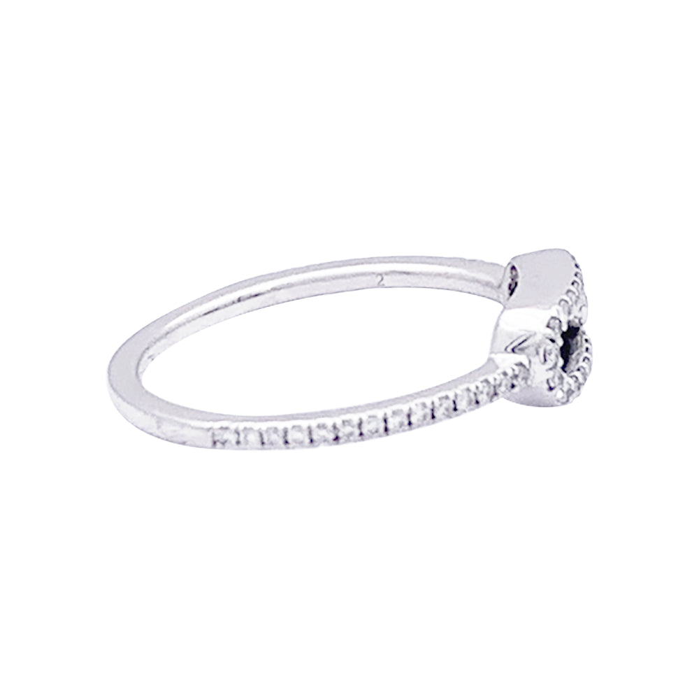 Messika ring, "Move Uno Pavé", white gold and diamonds.
