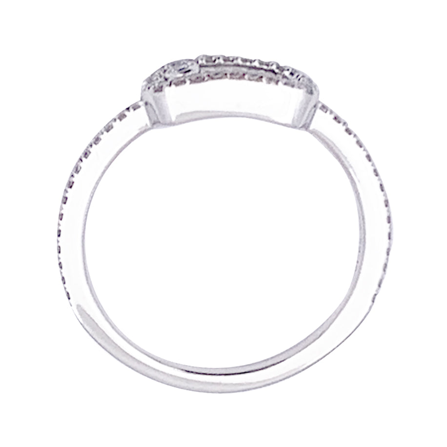 Messika ring, "Move Uno Pavé", white gold and diamonds.