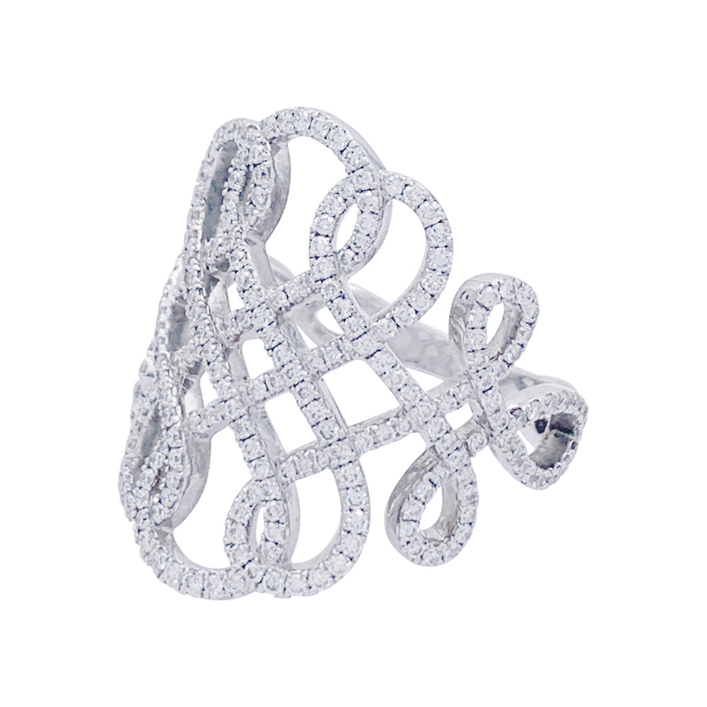 Messika ring, "Promess", white gold, diamonds.