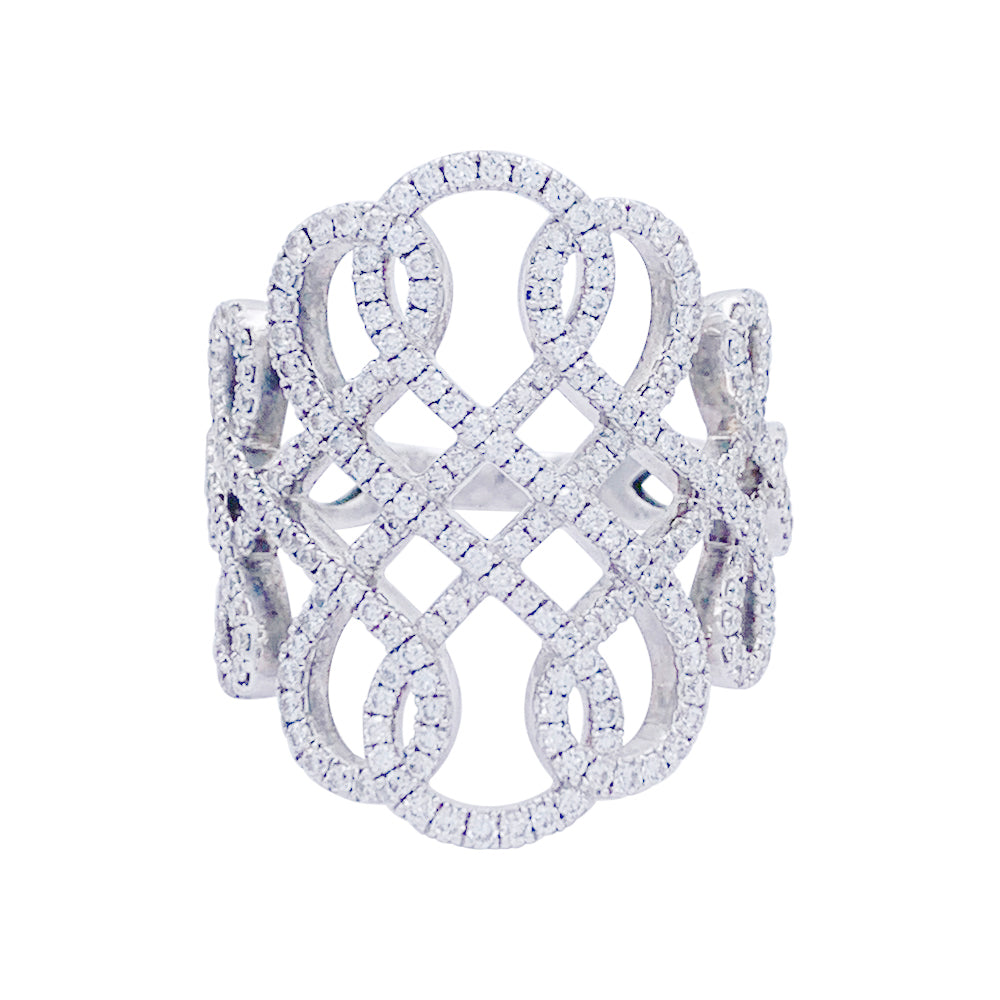 Bague Messika, "Promess", or blanc, diamants.