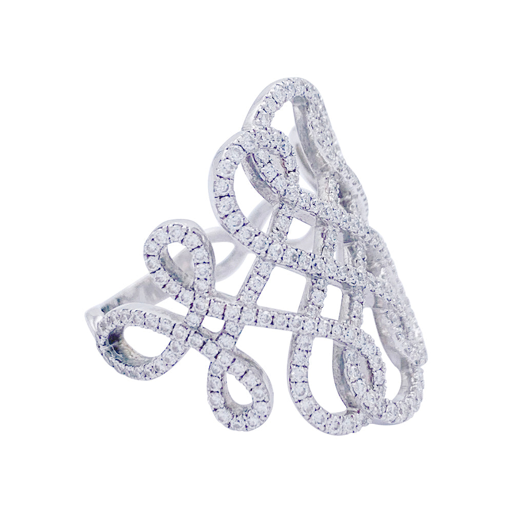 Bague Messika, "Promess", or blanc, diamants.