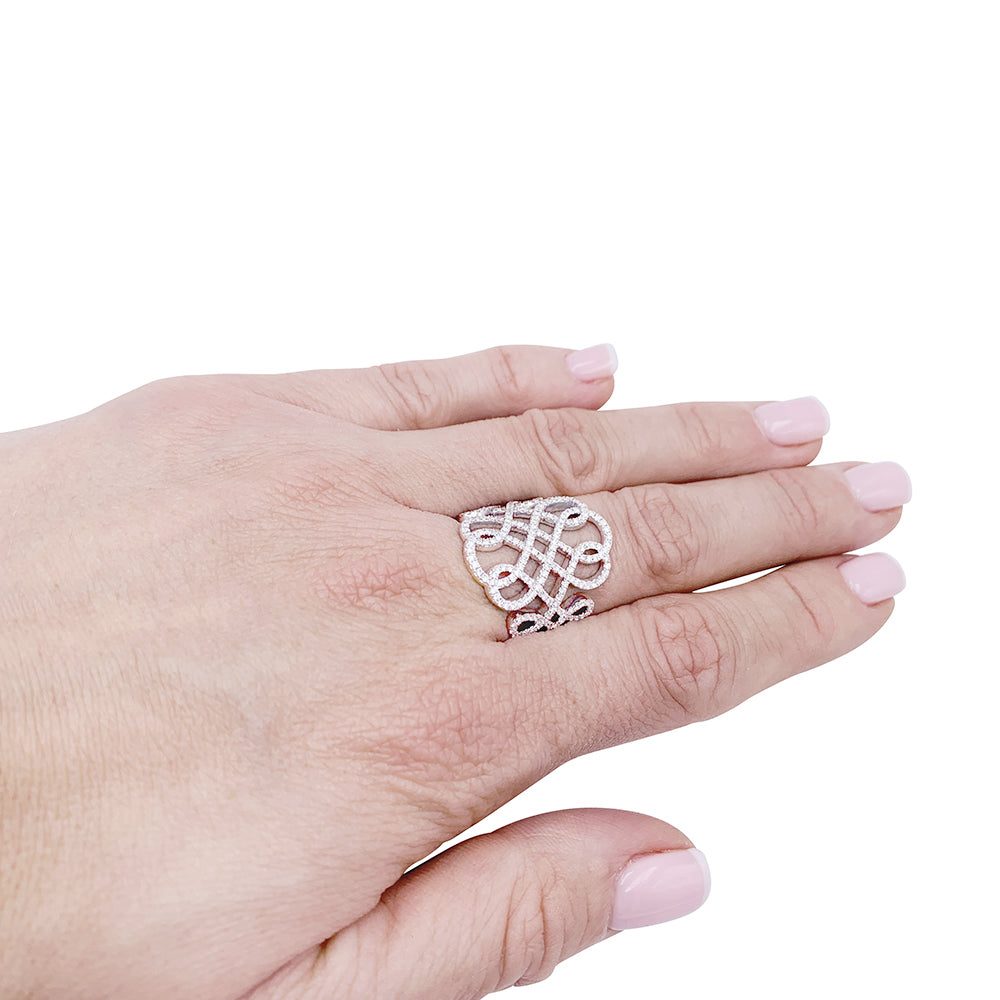 Messika ring, "Promess", white gold, diamonds.