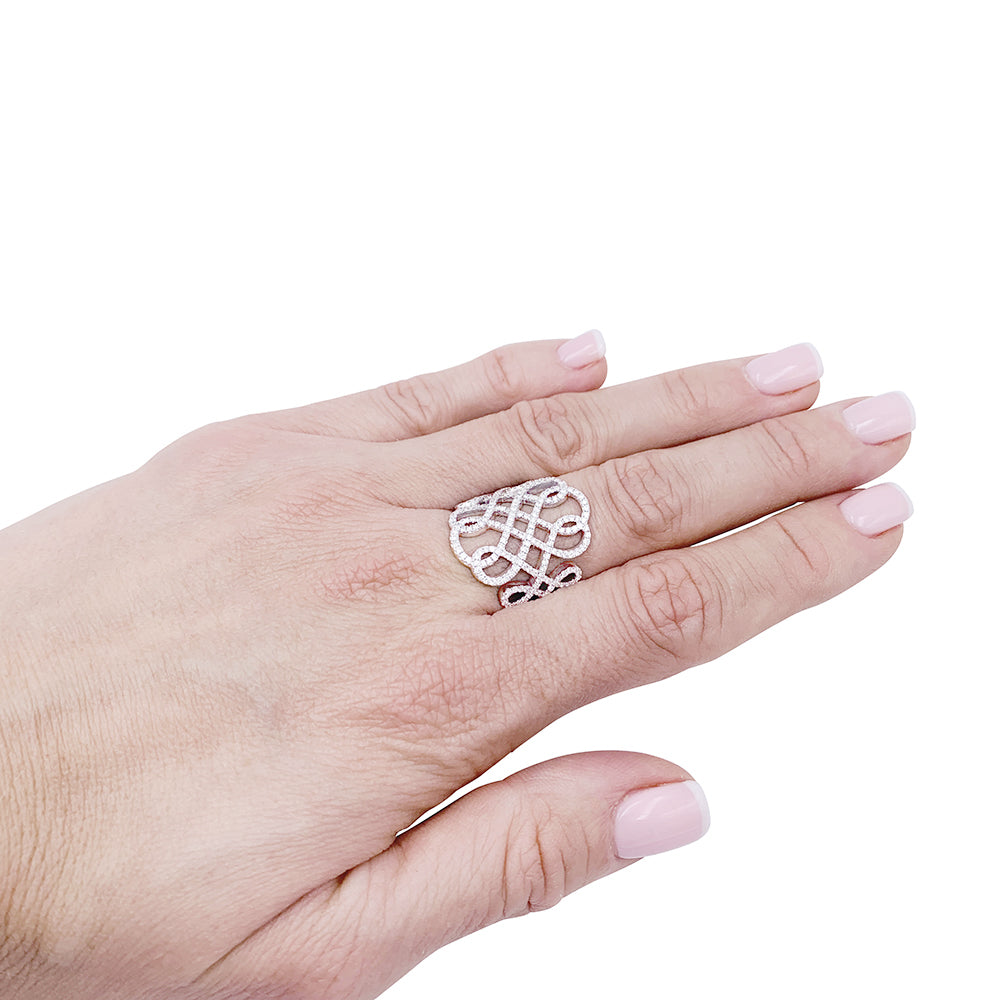 Messika ring, "Promess", white gold, diamonds.