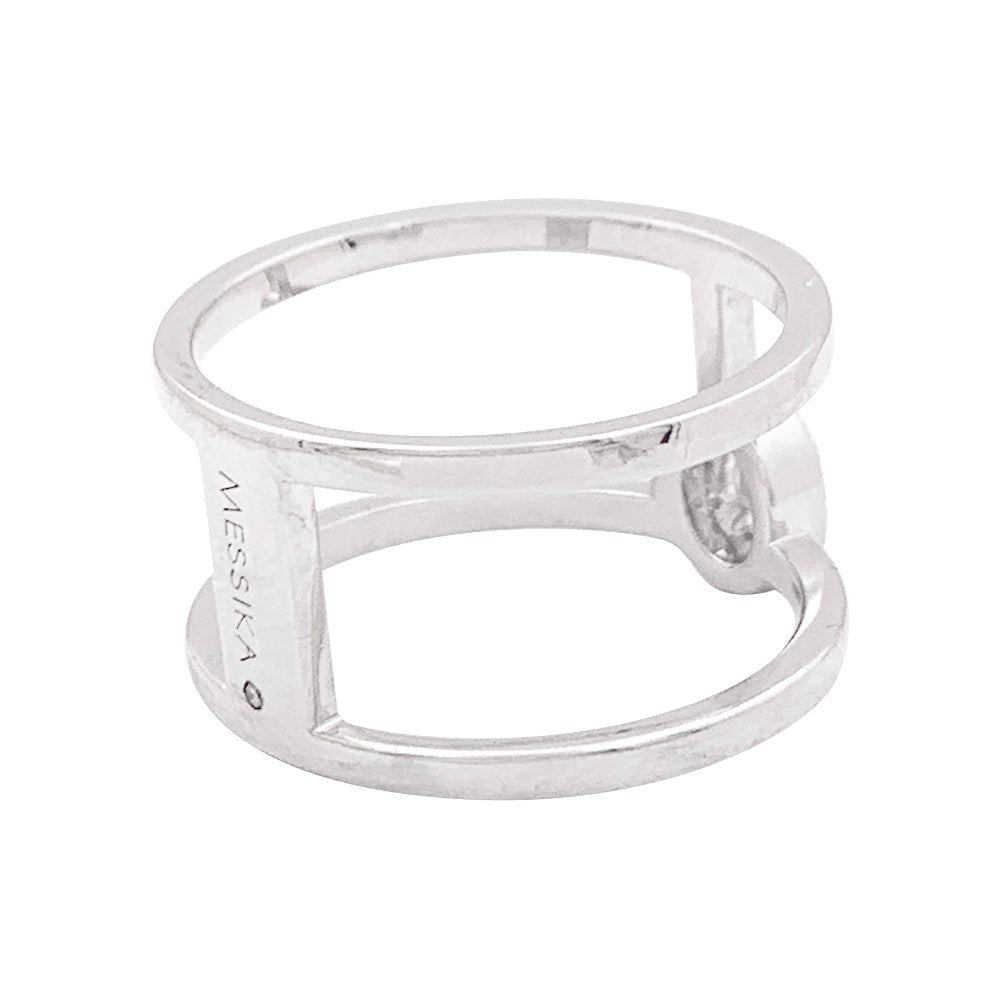 Bague Messika, "Glam'Azone", or blanc, diamants. - Maison Eloe