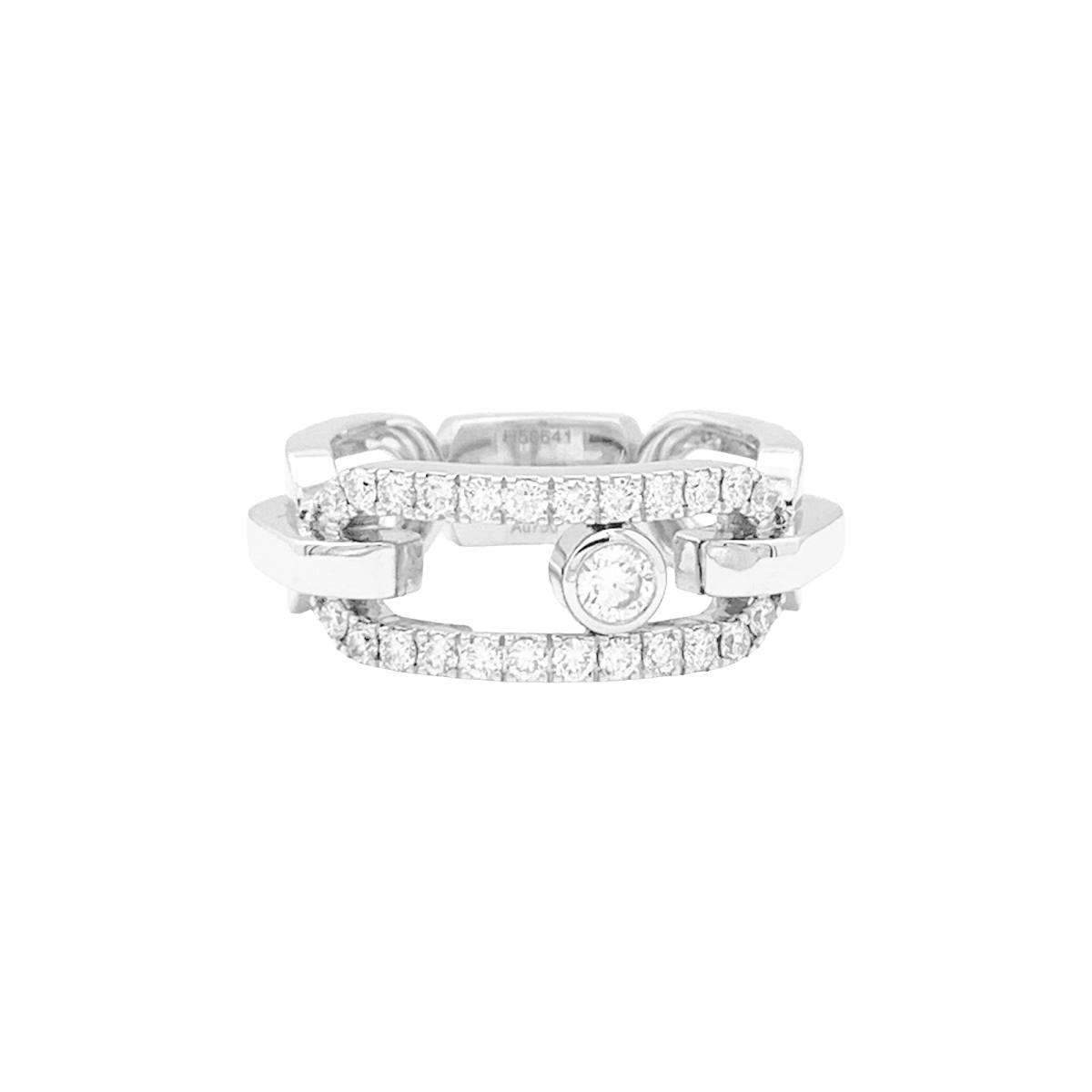 Bague Messika, "Move Link", or blanc, diamants. - Maison Eloe
