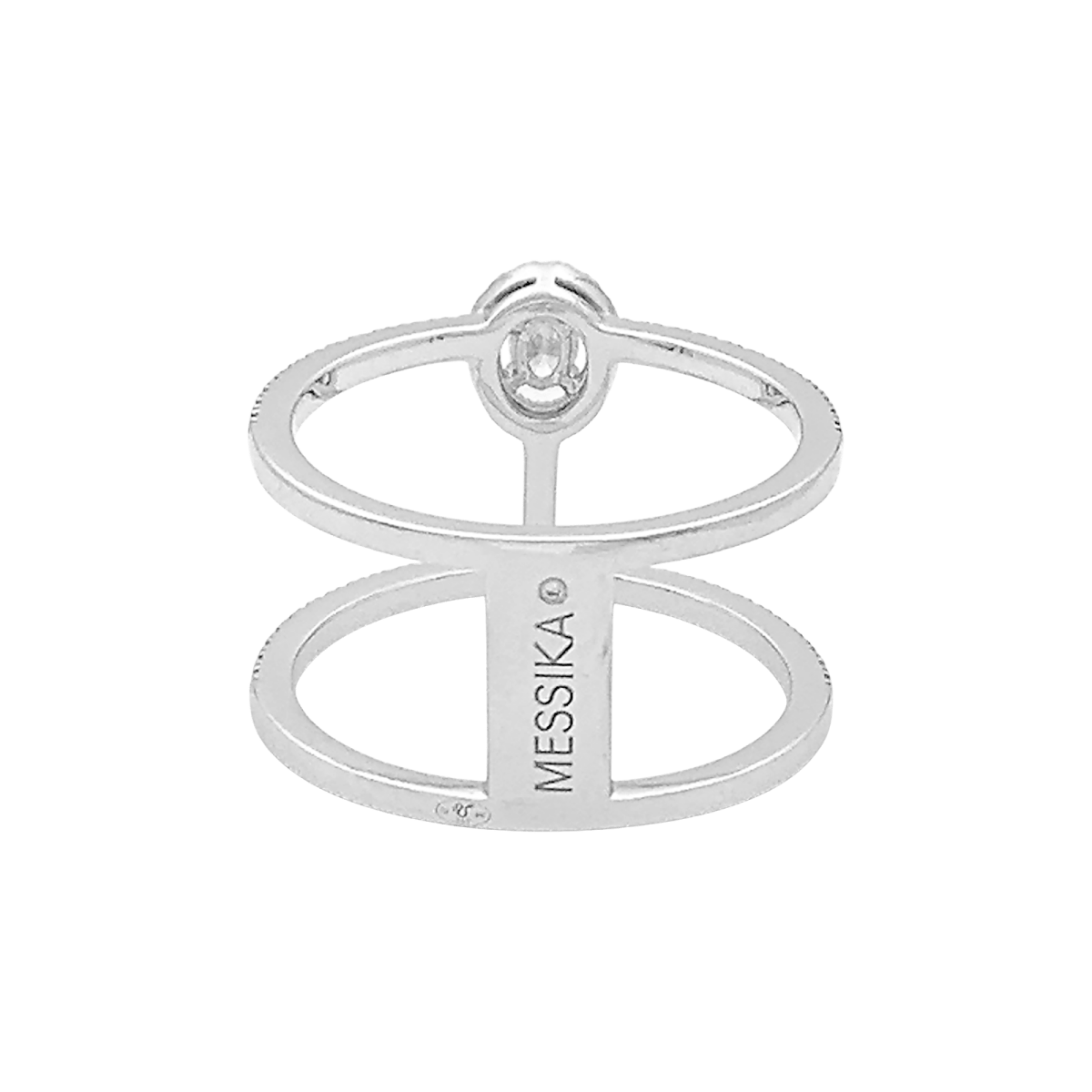 Bague Messika "Glam'Azone" or blanc, diamants. - Maison Eloe
