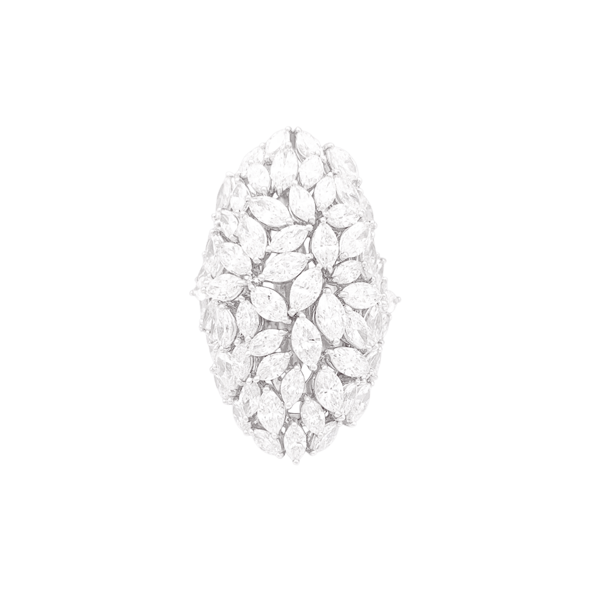 Bague Messika, diamants navette, or blanc. - Maison Eloe