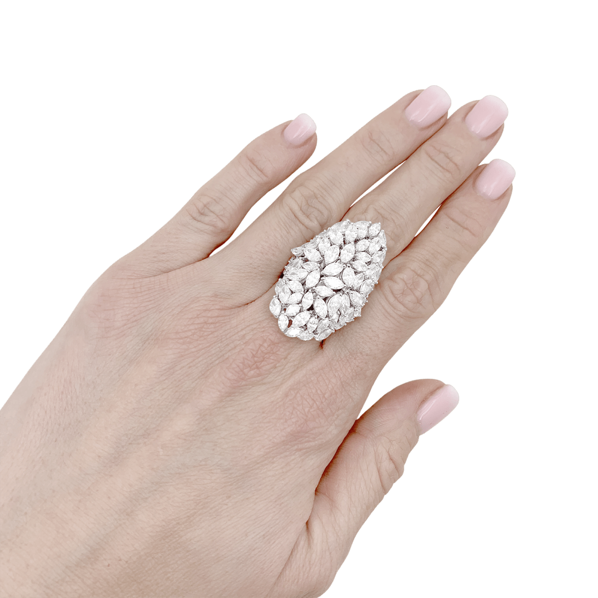 Bague Messika, diamants navette, or blanc. - Maison Eloe