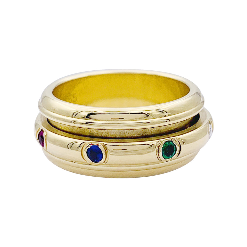 Piaget ring, "Possession", yellow gold, colored stones.