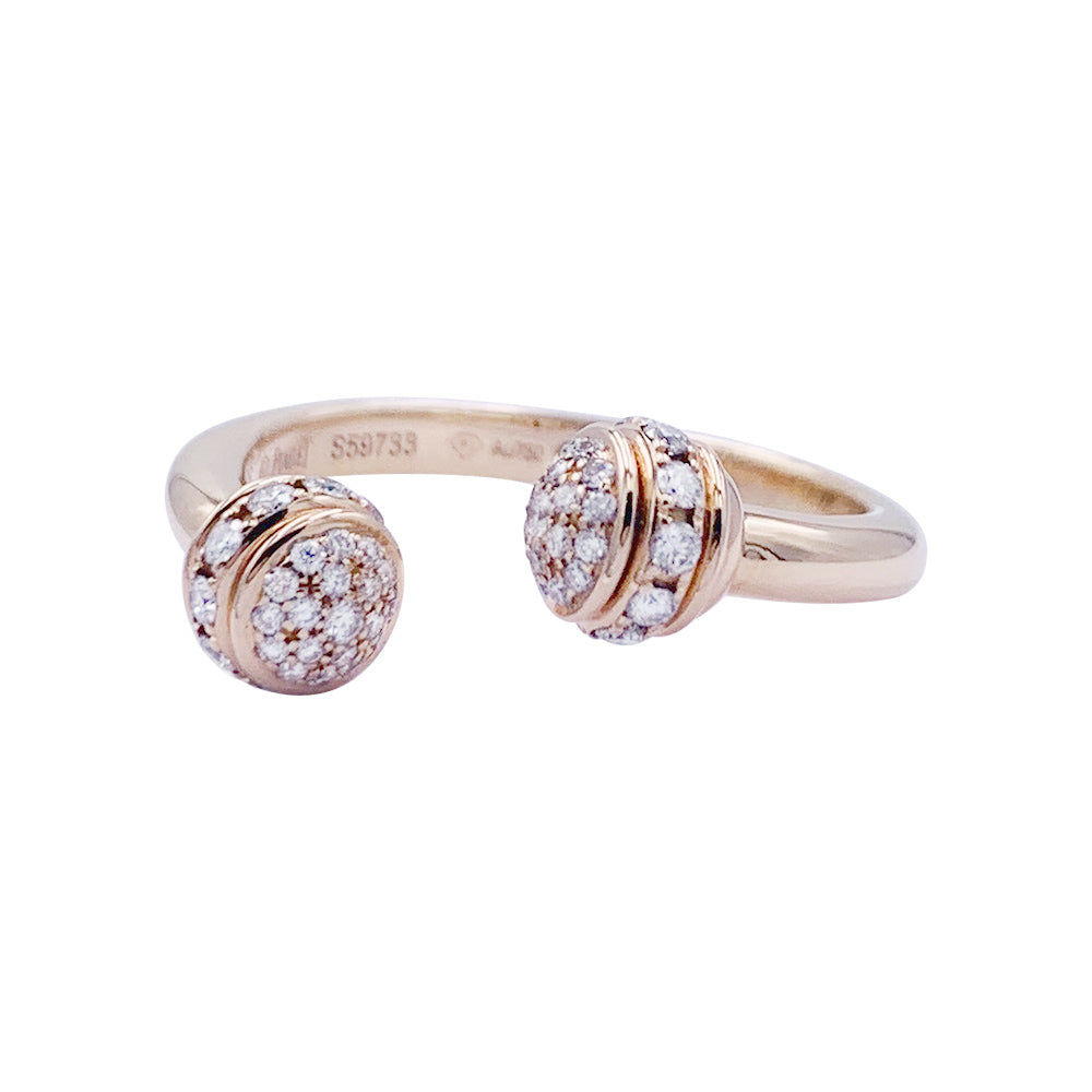 Bague Piaget "Possession", or rose, diamants.