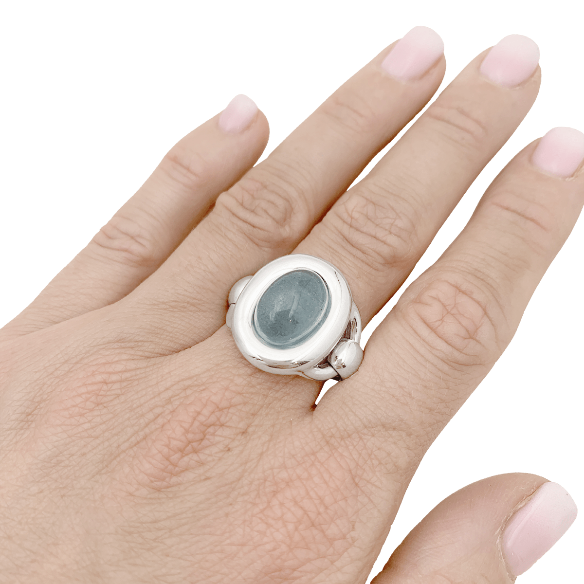 Bague Poiray, aigue - marine et or blanc - Maison Eloe