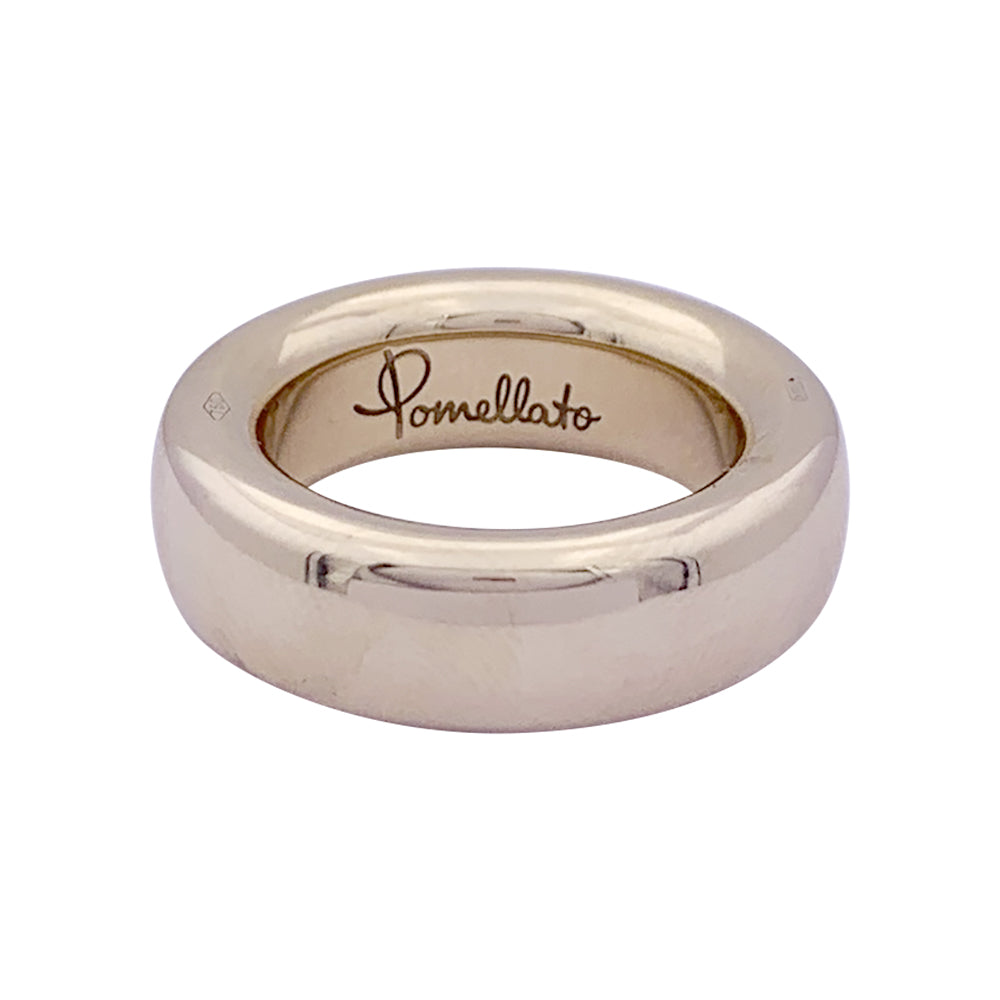 Bague Pomellato, "Iconica Slim", or blanc naturel.