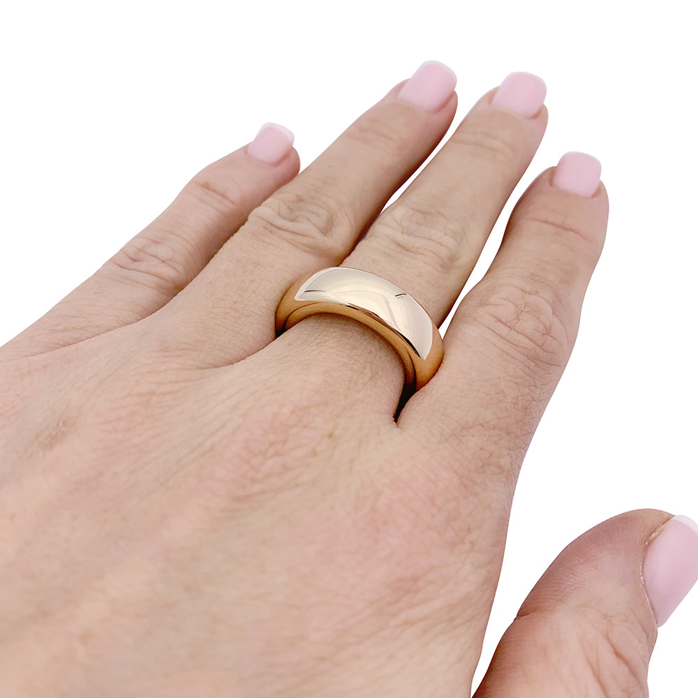 Pomellato ring, "Iconica Slim", natural white gold.