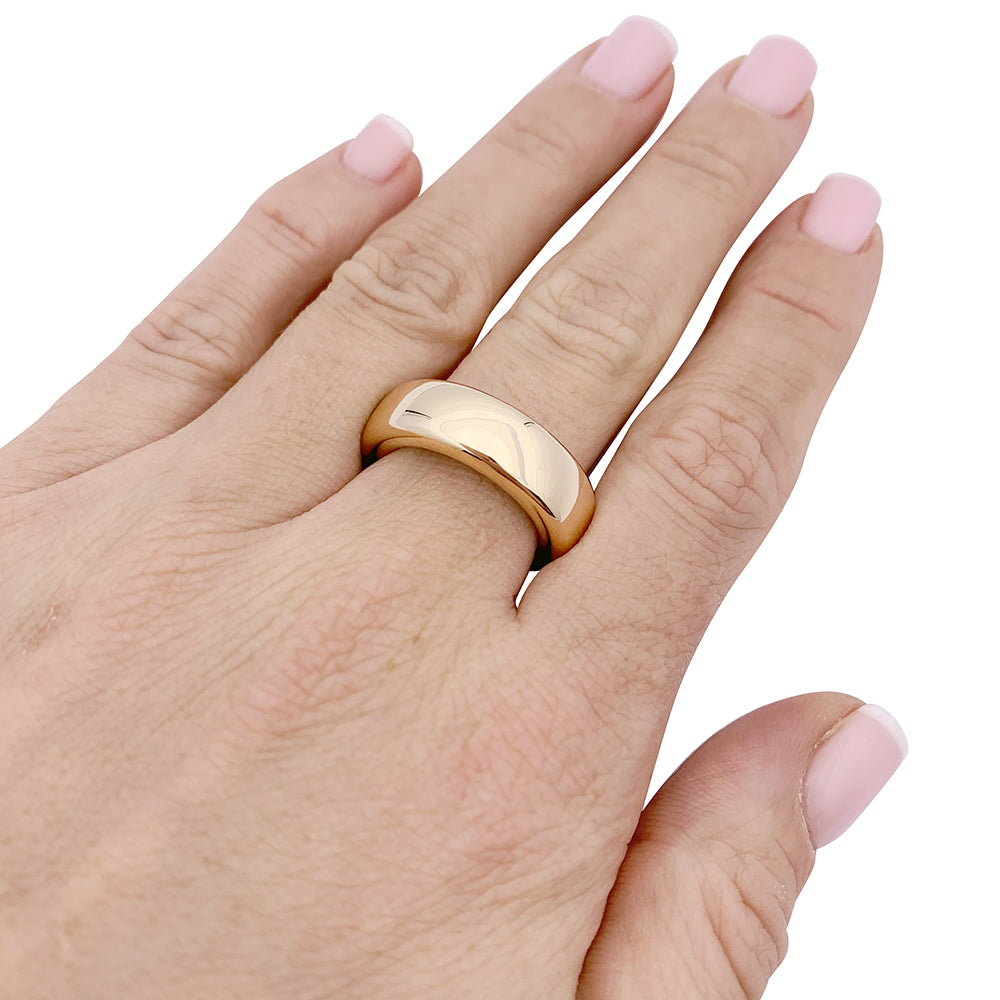 Pomellato ring, "Iconica Slim", natural white gold.