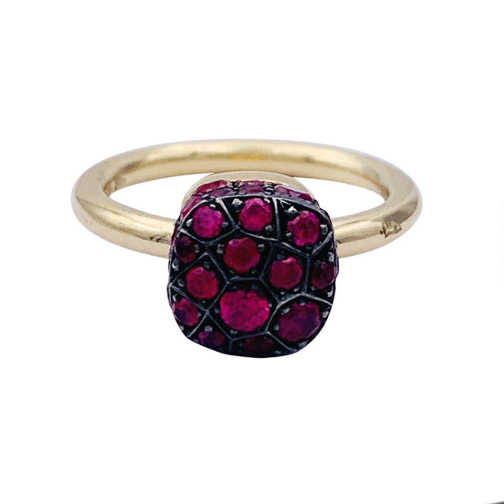 Bague Pomellato, "Nudo", deux ors, rubis.
