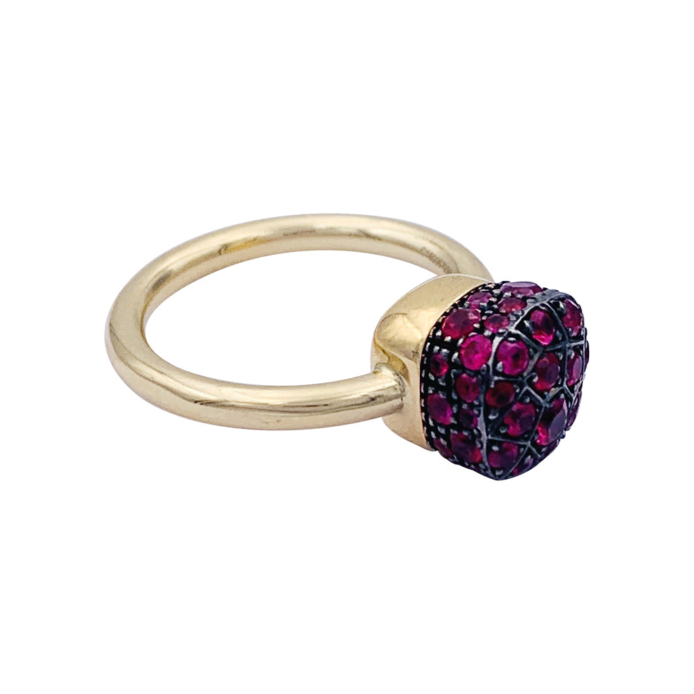 Bague Pomellato, "Nudo", deux ors, rubis.