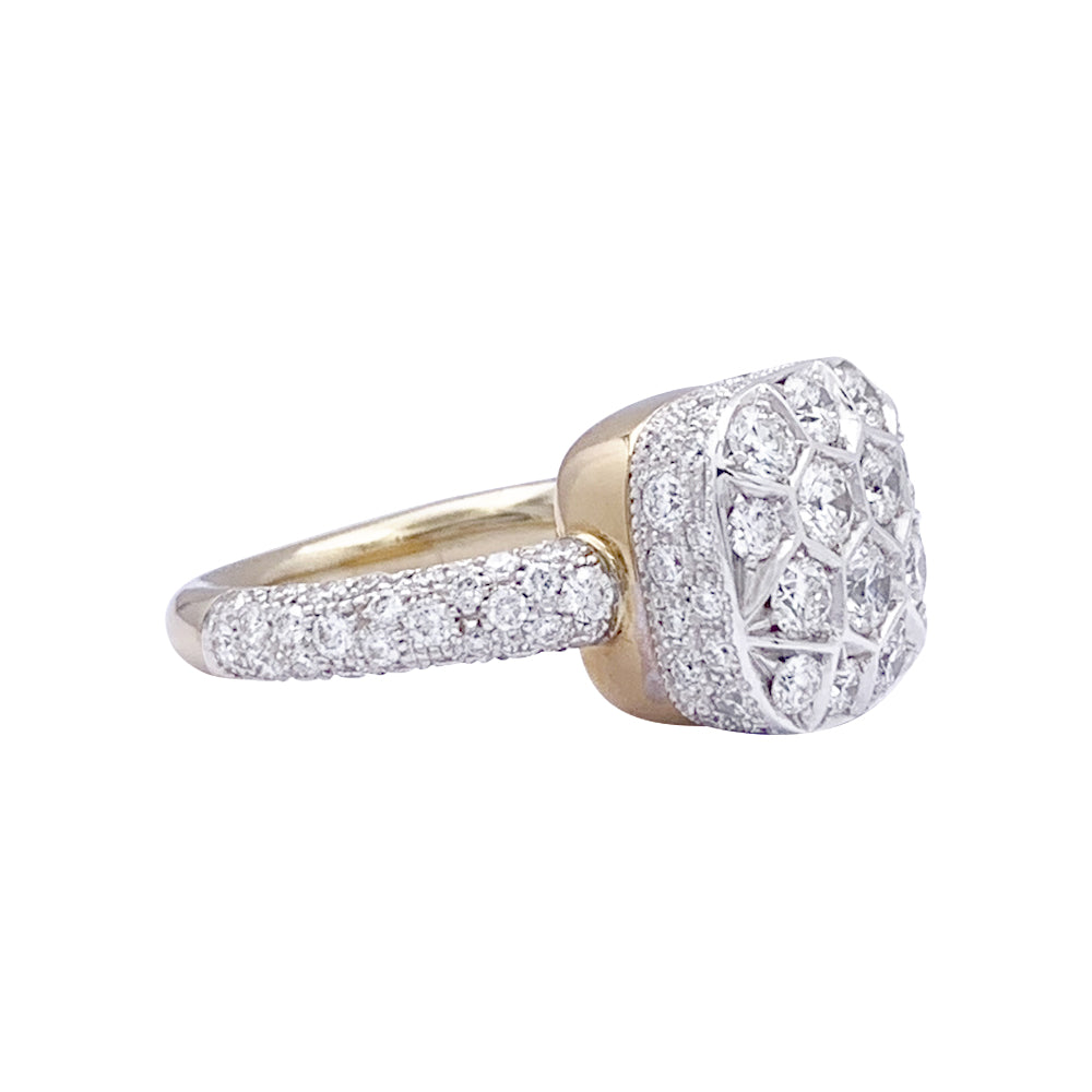 Bague Pomellato "Nudo Assoluto" or rose, diamants.