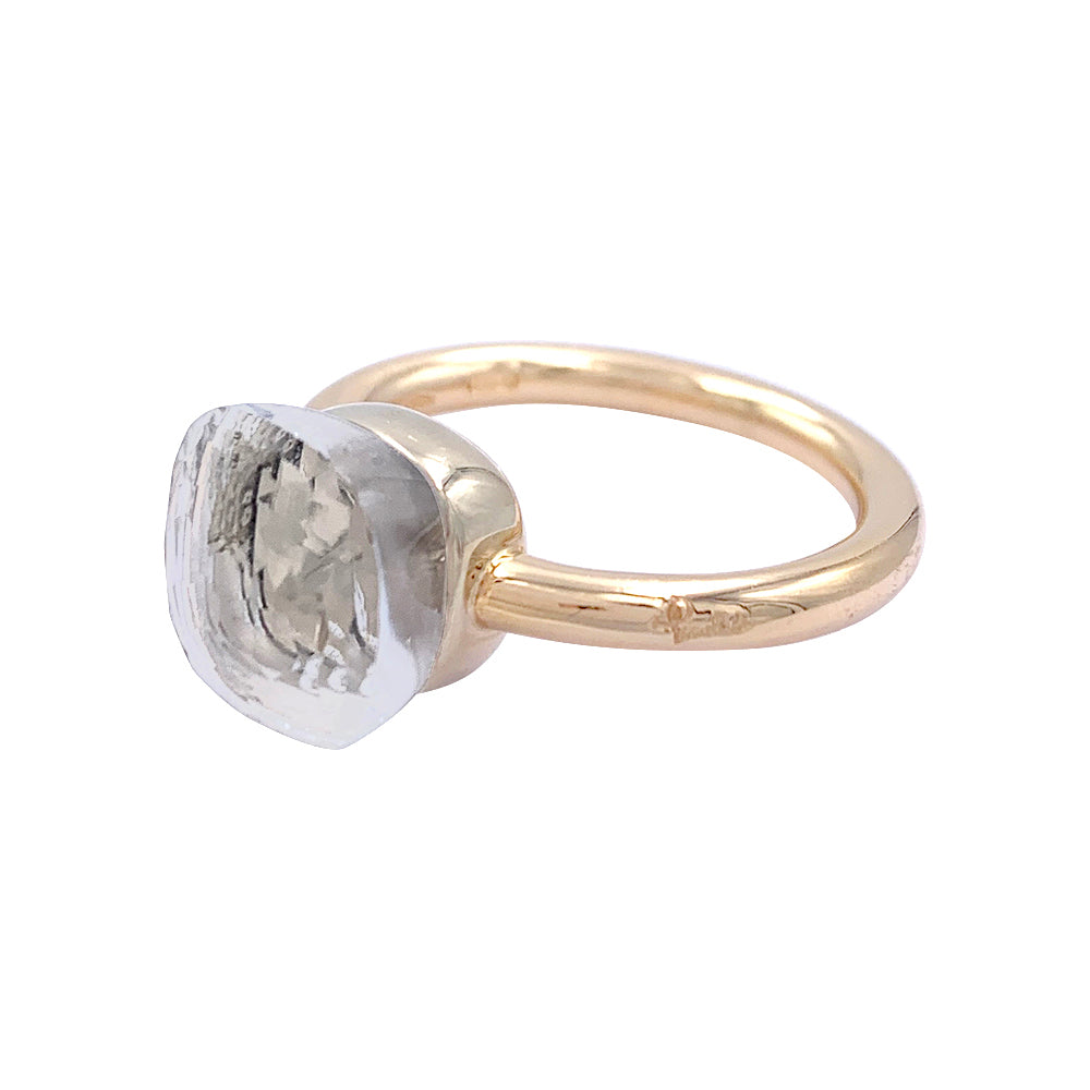 Bague Pomellato, "Nudo Classique", or rose et blanc, topaze.