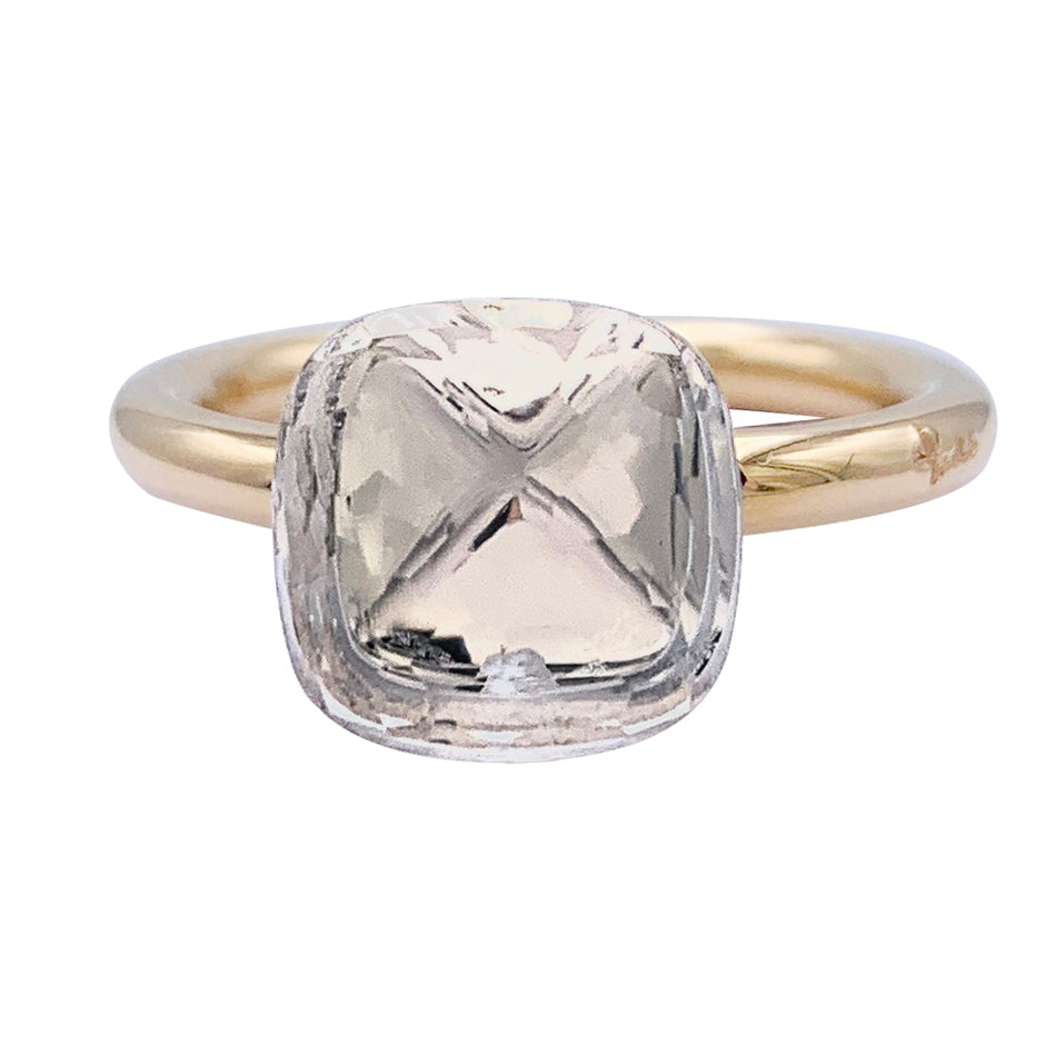Bague Pomellato, "Nudo Classique", or rose et blanc, topaze.