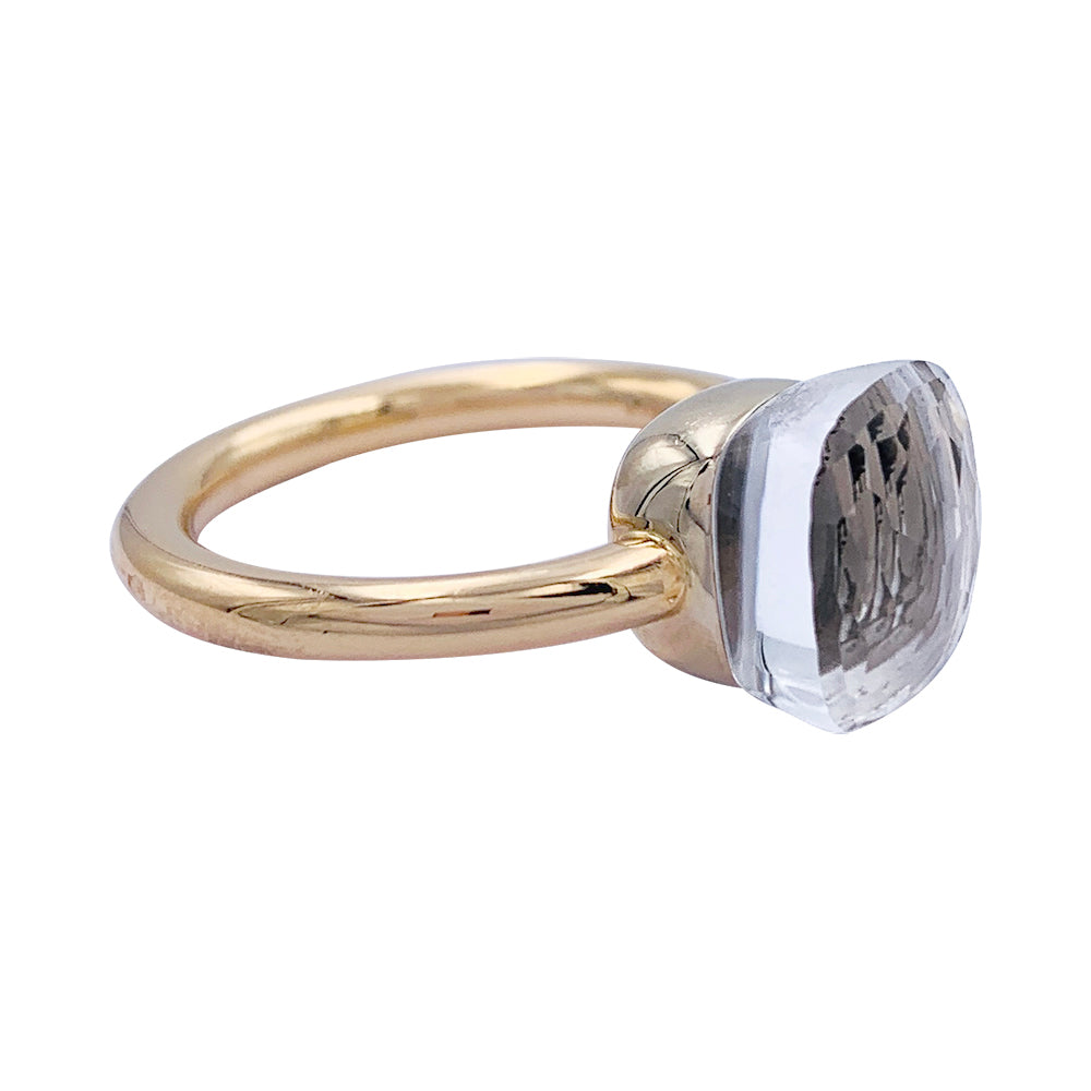 Pomellato ring, "Nudo Classique", pink and white gold, topaz.