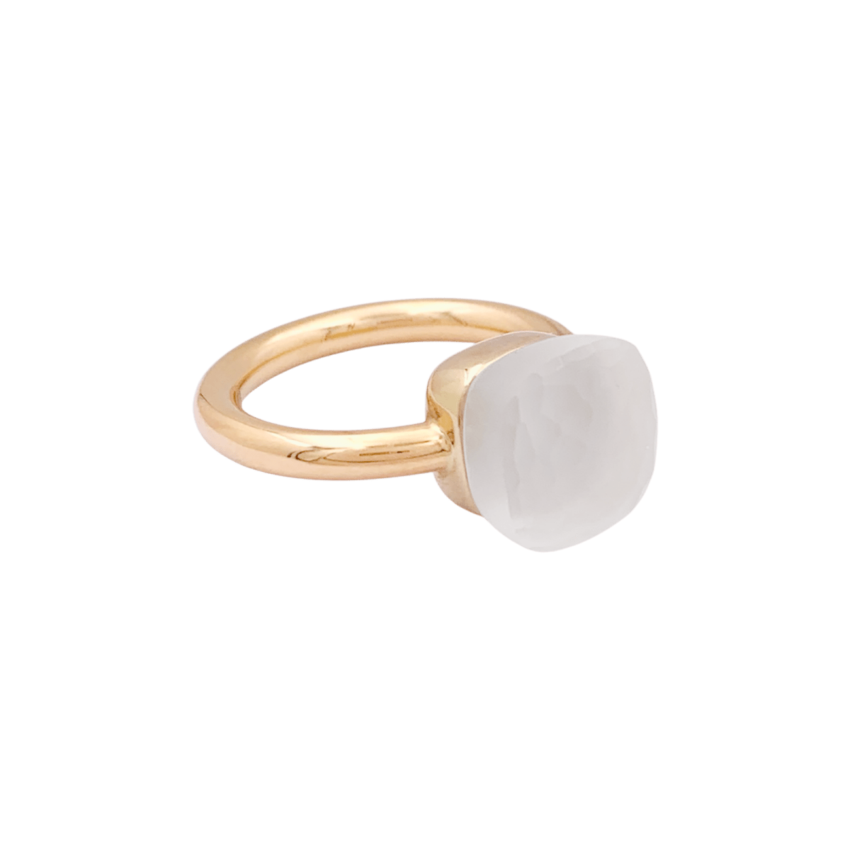 Bague Pomellato, "Nudo Gelé", deux ors, topaze blanche. - Maison Eloe