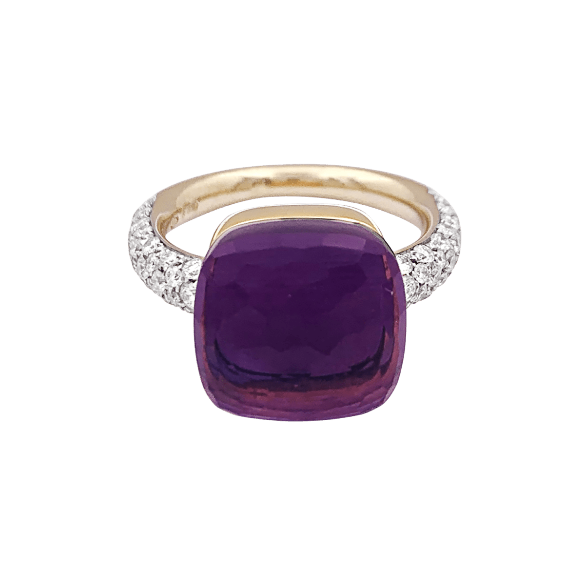 Bague Pomellato, "Nudo Maxi", améthyste, diamants, deux ors. - Maison Eloe