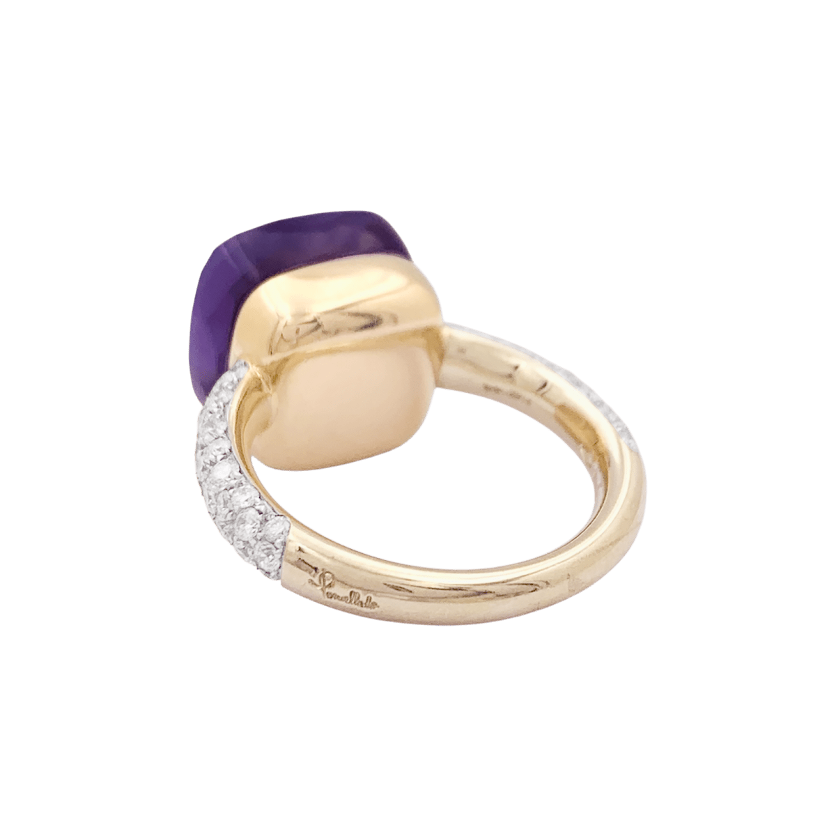 Bague Pomellato, "Nudo Maxi", améthyste, diamants, deux ors. - Maison Eloe
