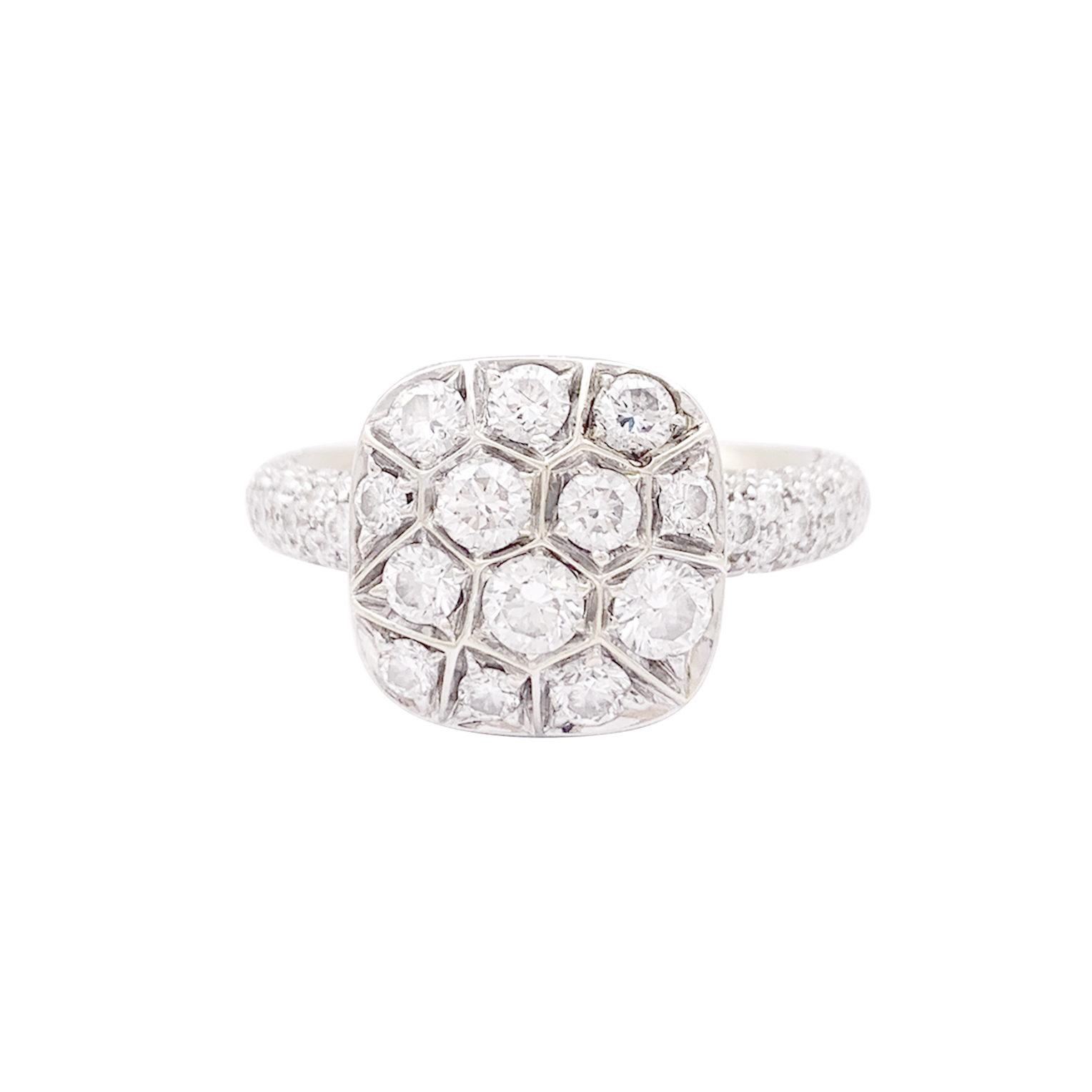 Bague Pomellato "Nudo Solitaire" or rose, or blanc, diamants.