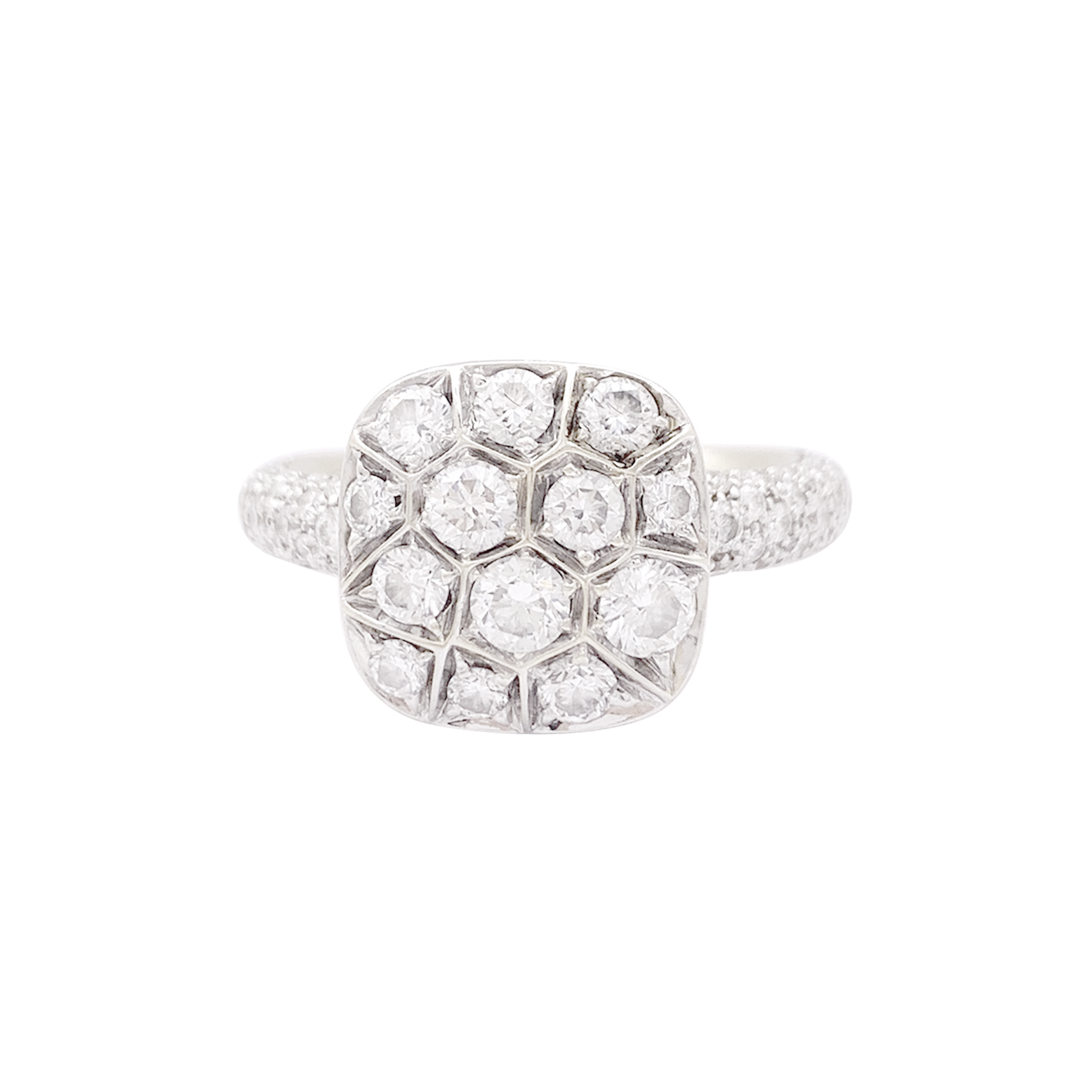 Bague Pomellato "Nudo Solitaire" or rose, or blanc, diamants.