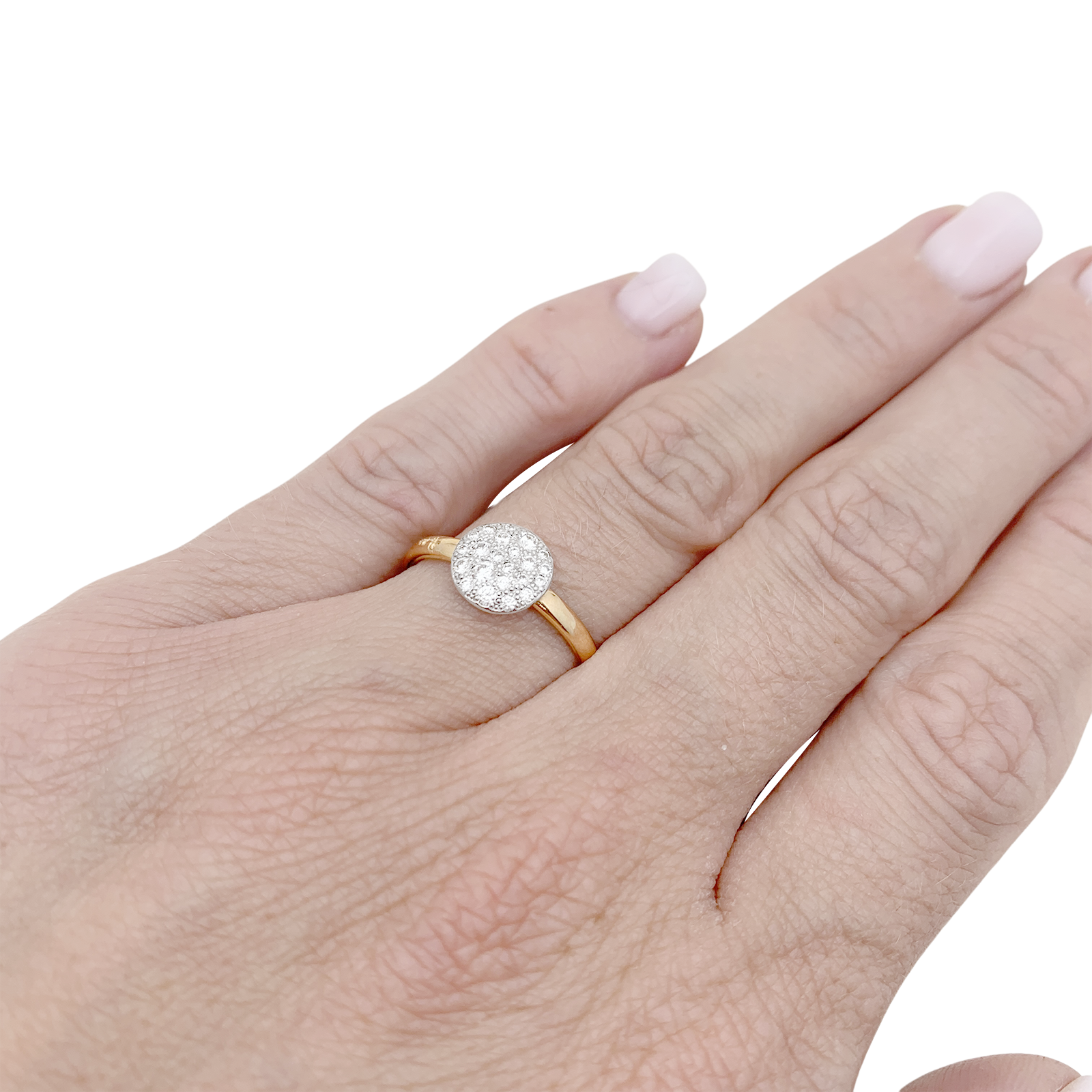 Pomellato "Sabbia" gold ring, diamonds.