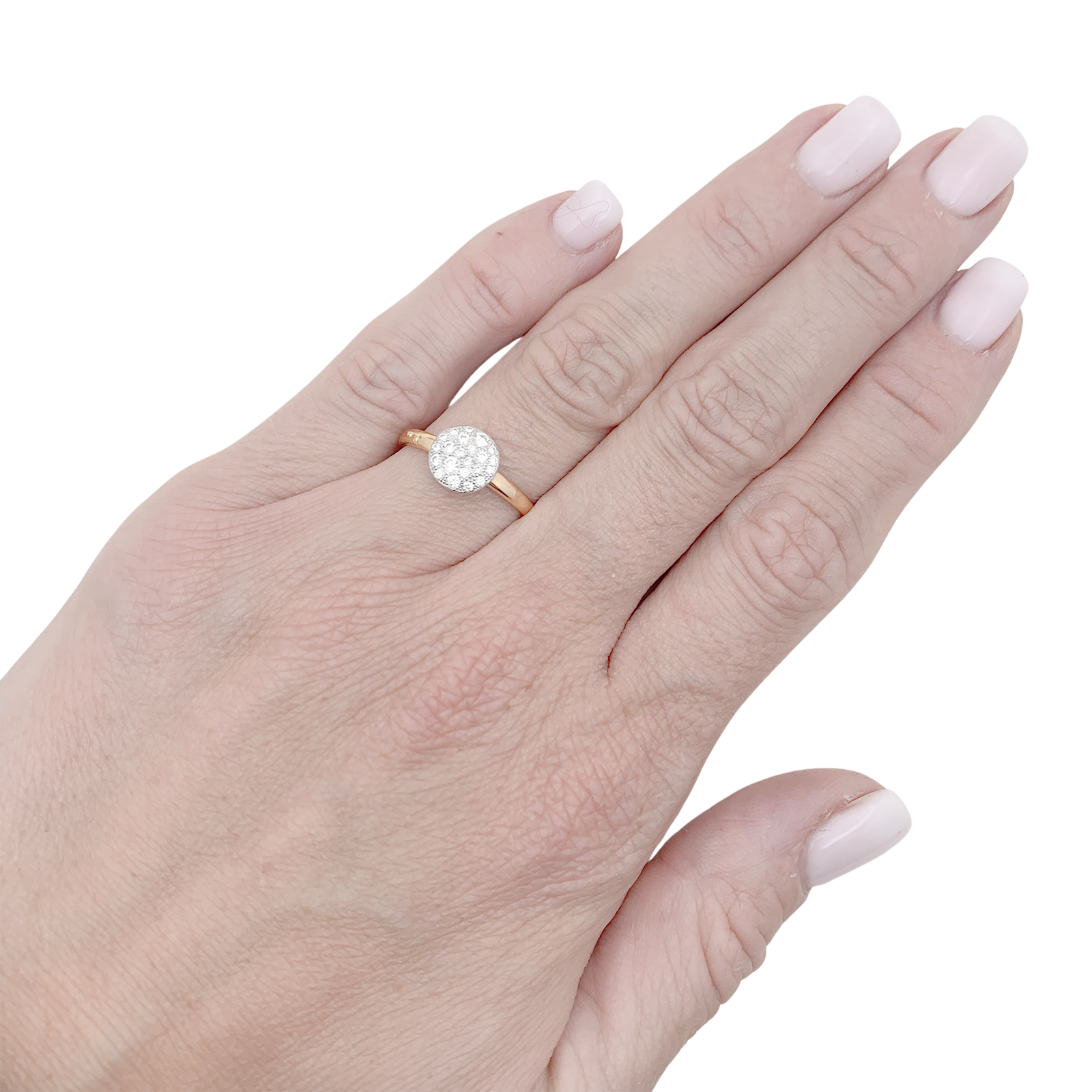 Bague Pomellato "Sabbia" or, diamants.