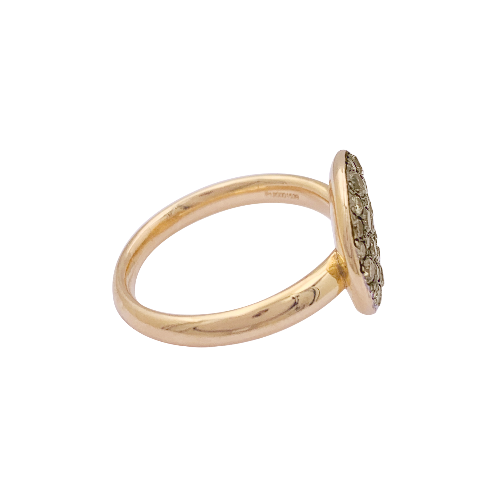 Pomellato "Sabbia" ring in gold and brown diamonds.